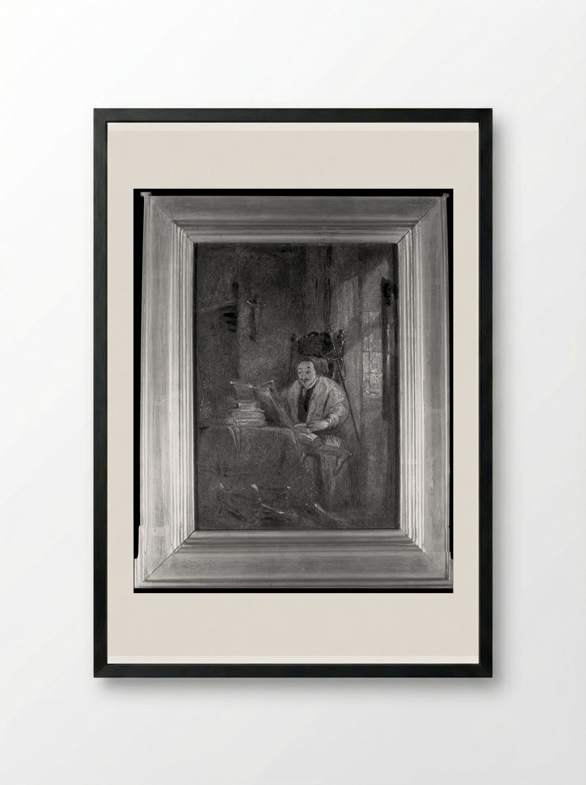 Don Quixote - Richard Parkes Bonington - Framed Print Black