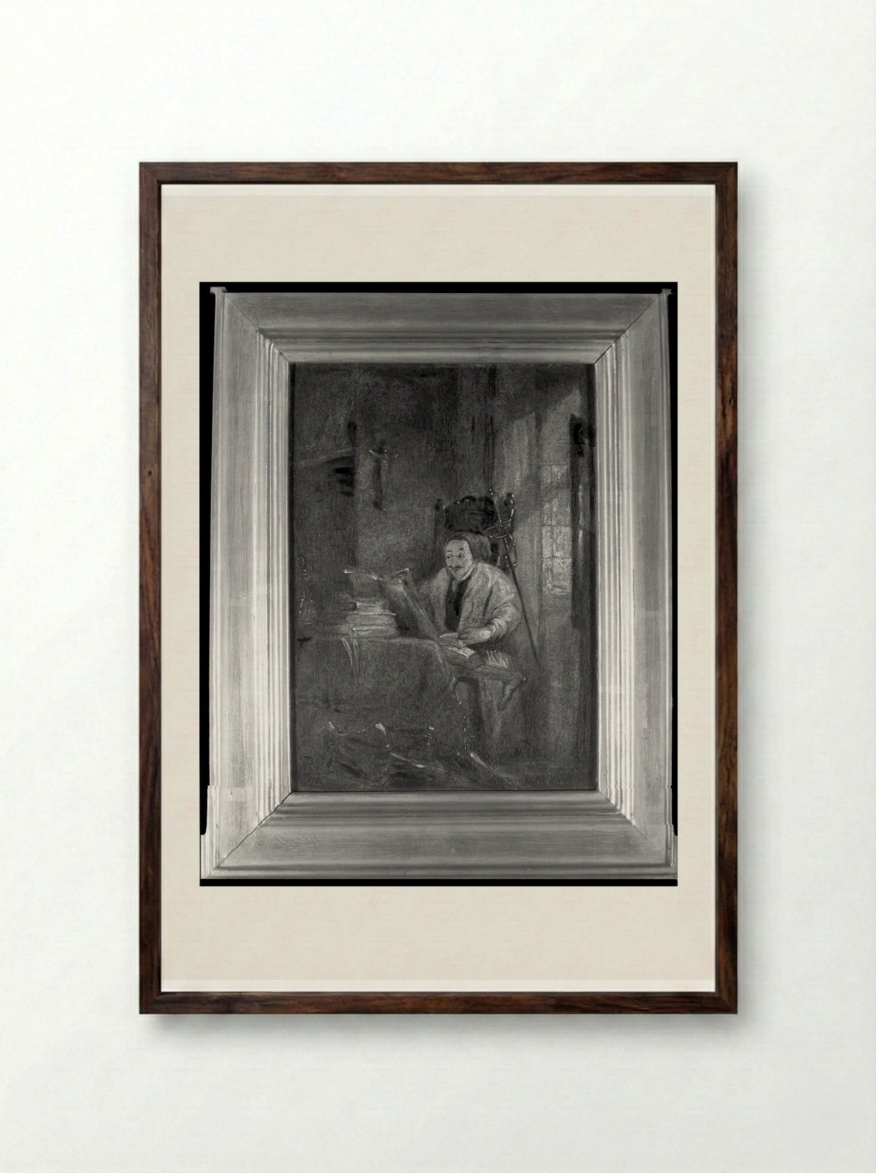Don Quixote - Richard Parkes Bonington - Framed Print Dark Wood