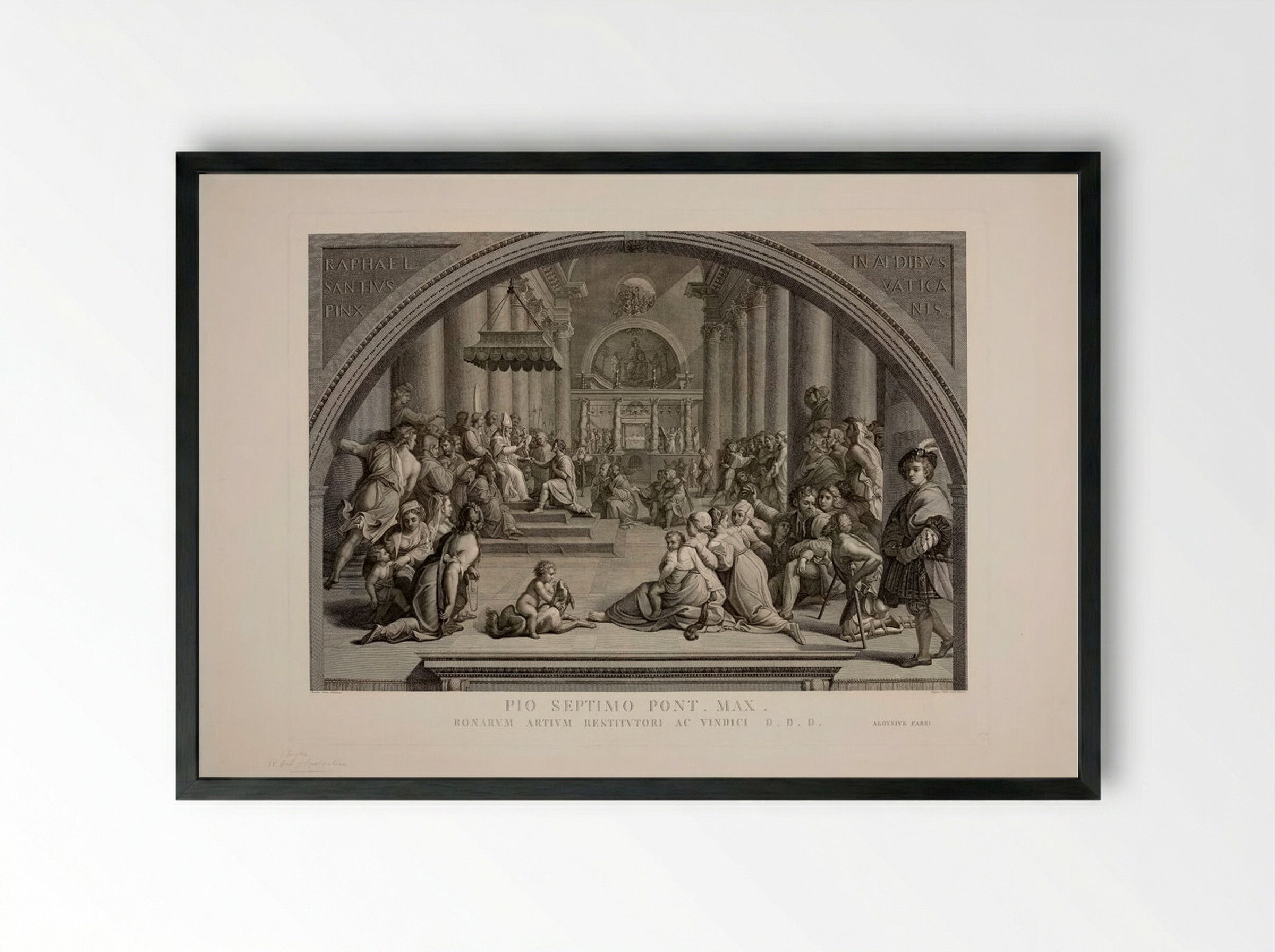 Donation of Rome - Luigi Fabri - Framed Print Black
