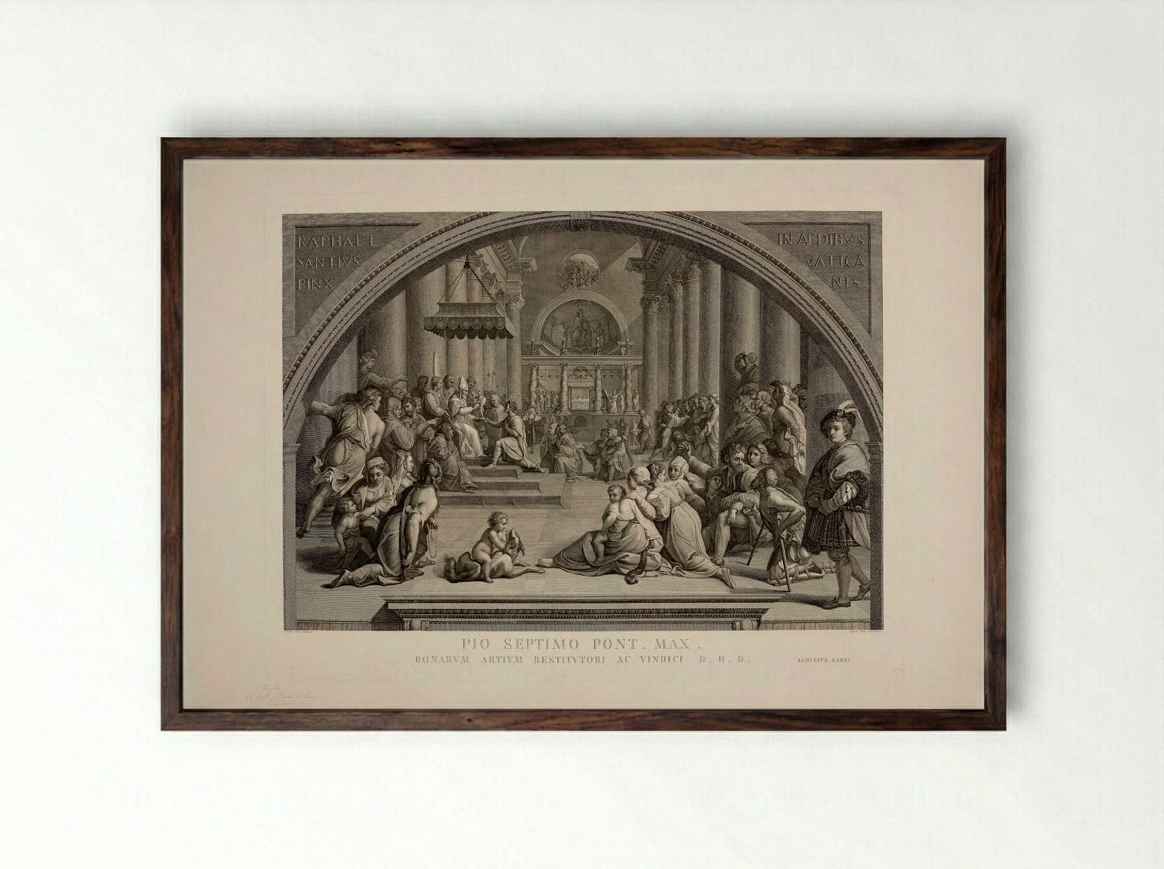 Donation of Rome - Luigi Fabri - Framed Print Dark Wood