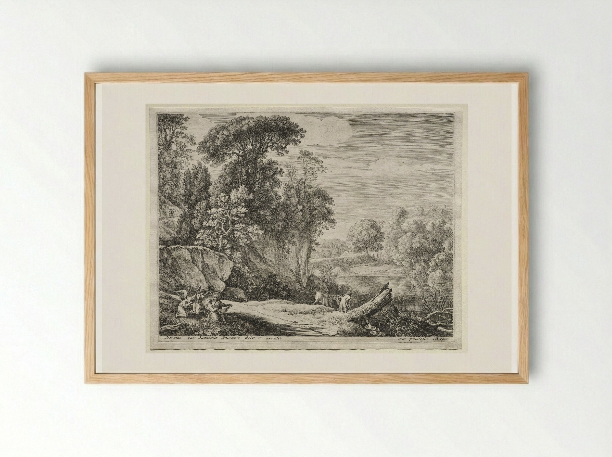 Donkeys - Herman van Swanevelt - Framed Print Wood