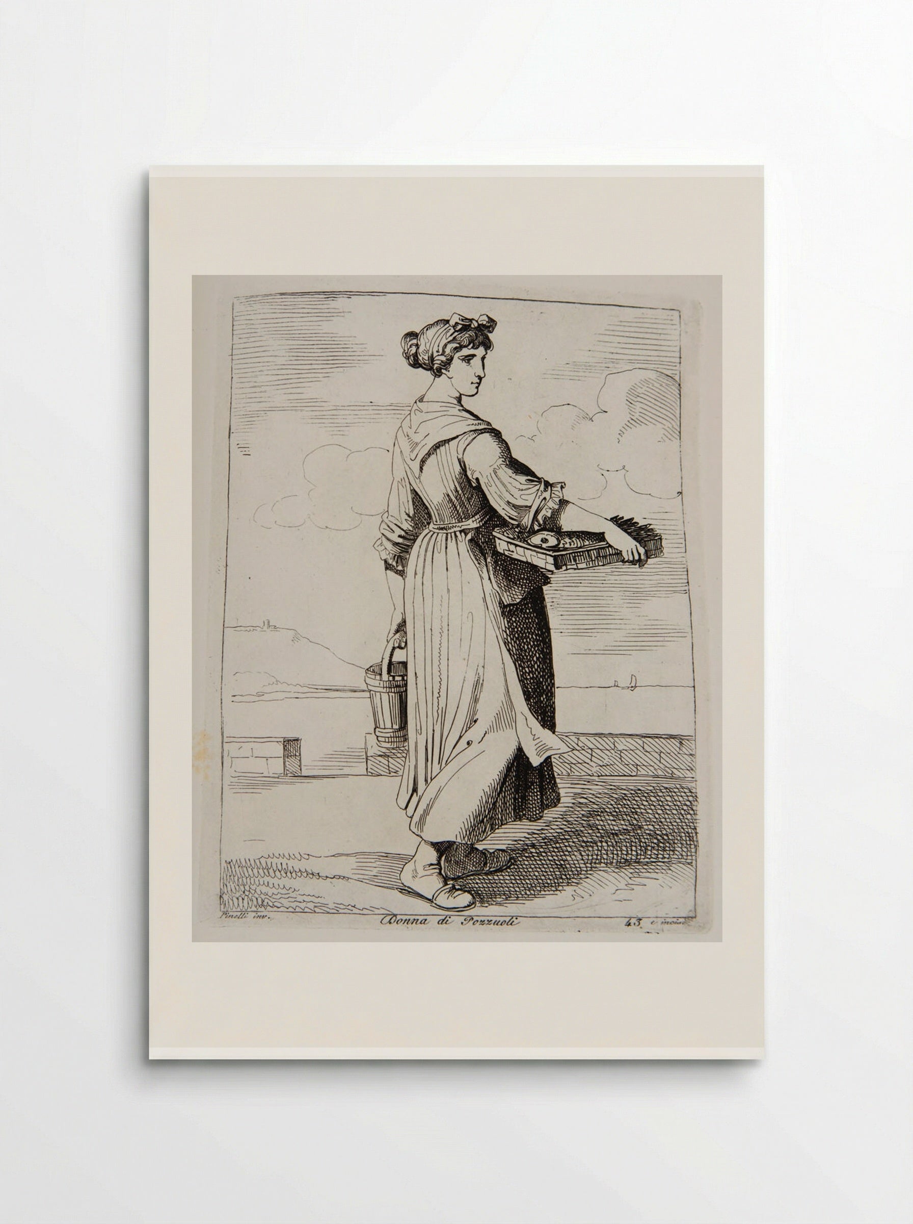 Donna di Pozzuoli - Bartolomeo Pinelli - Poster