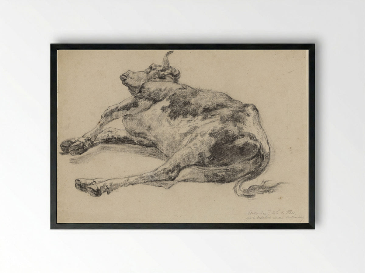 Dood rund, na een overstroming te Oosterbeek - Johannes Hubertus Leonardus de Haas - Framed Print Black