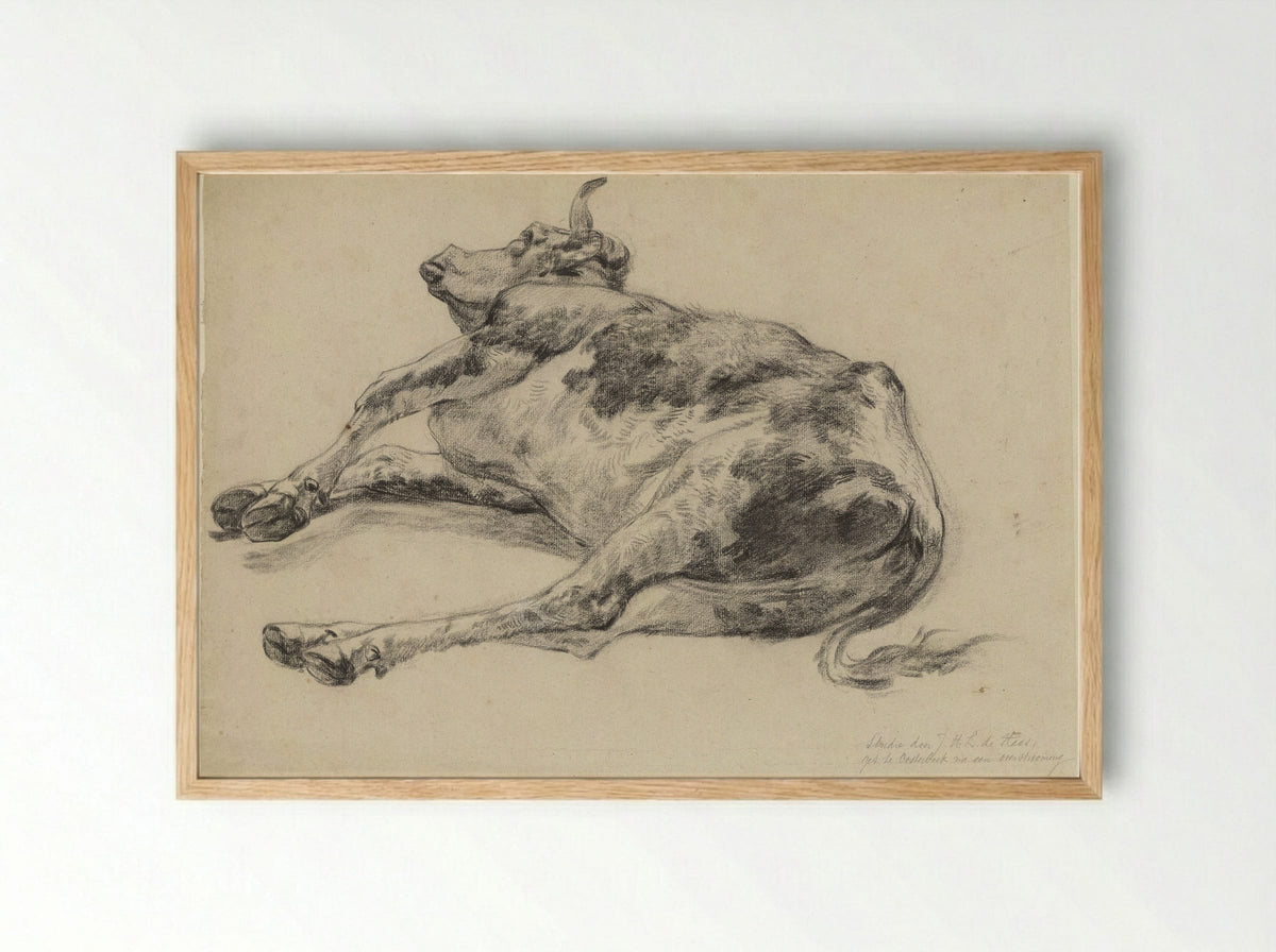 Dood rund, na een overstroming te Oosterbeek - Johannes Hubertus Leonardus de Haas - Framed Print Wood