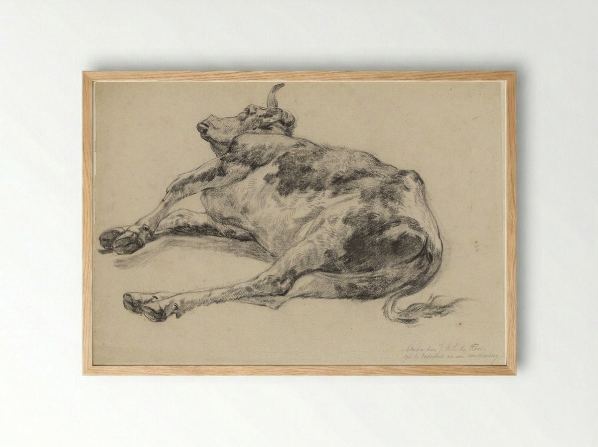 Dood rund, na een overstroming te Oosterbeek - Johannes Hubertus Leonardus de Haas - Framed Print Wood