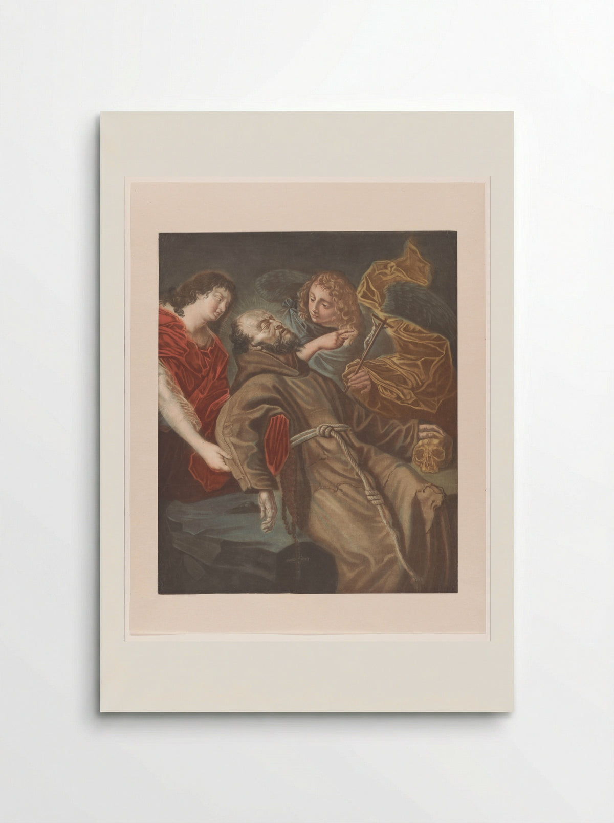 Dood van de heilige Franciscus - Edouard Gautier d'Agoty - Poster