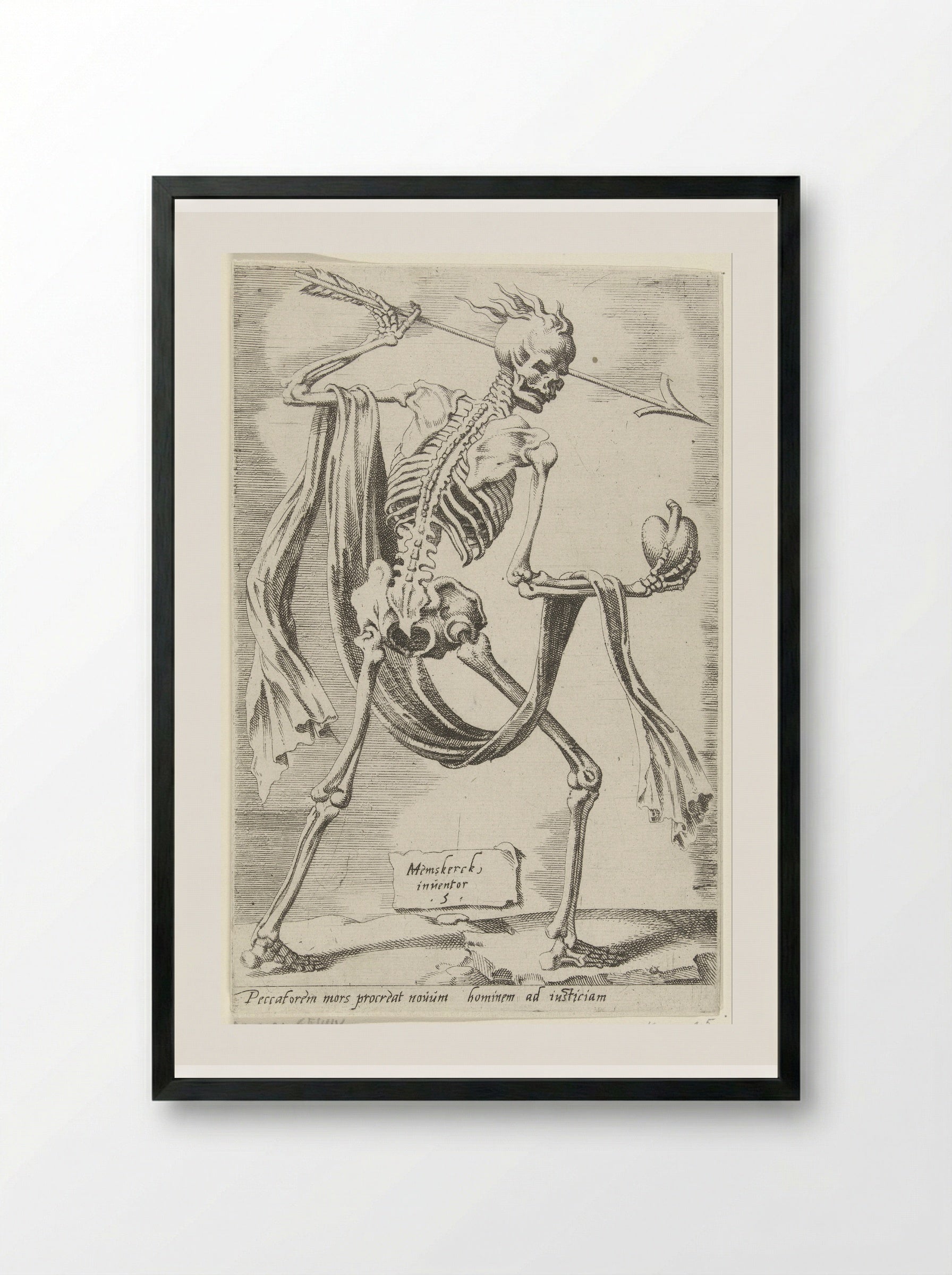 Dood van de zonde brengt een nieuw mens tot leven - Dirck Volckertsz. Coornhert - Framed Print Black