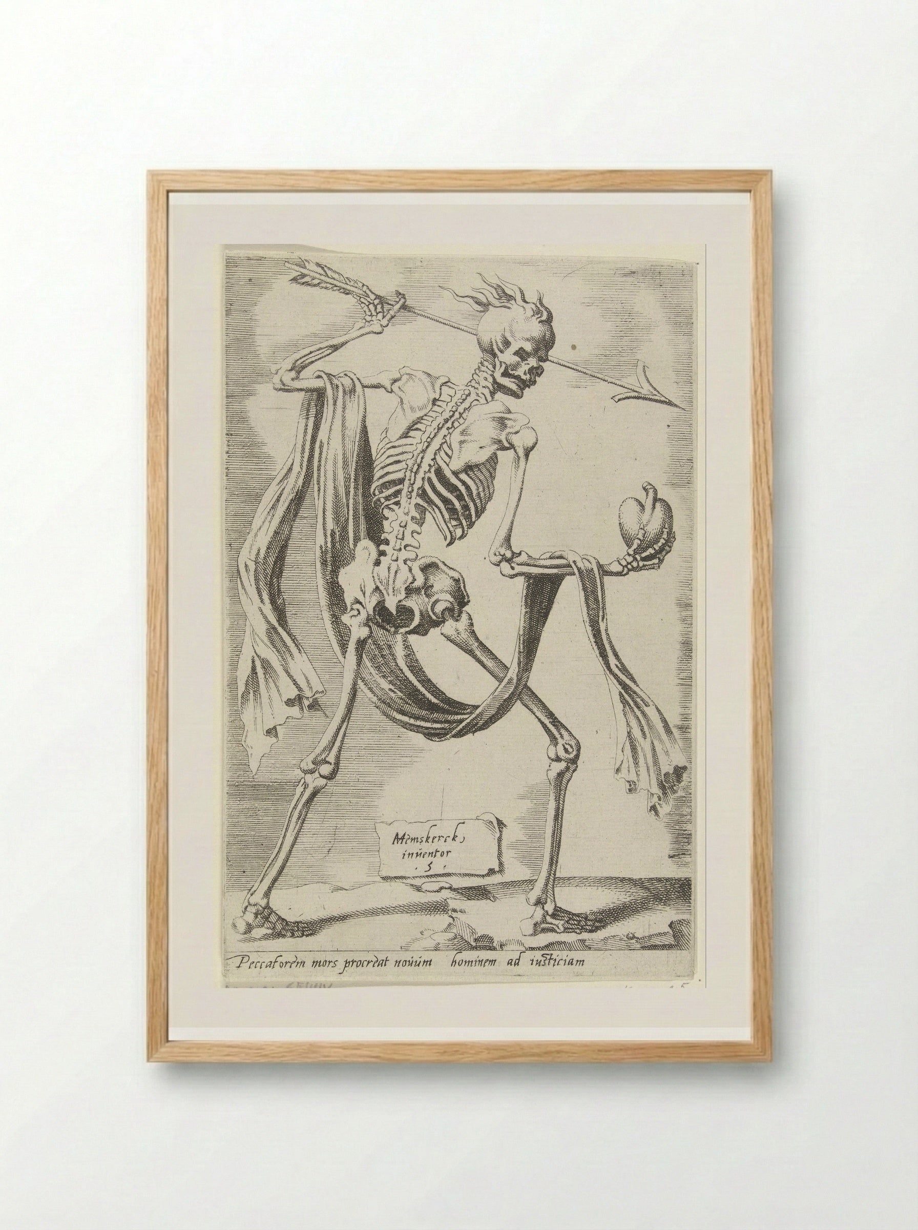 Dood van de zonde brengt een nieuw mens tot leven - Dirck Volckertsz. Coornhert - Framed Print Wood