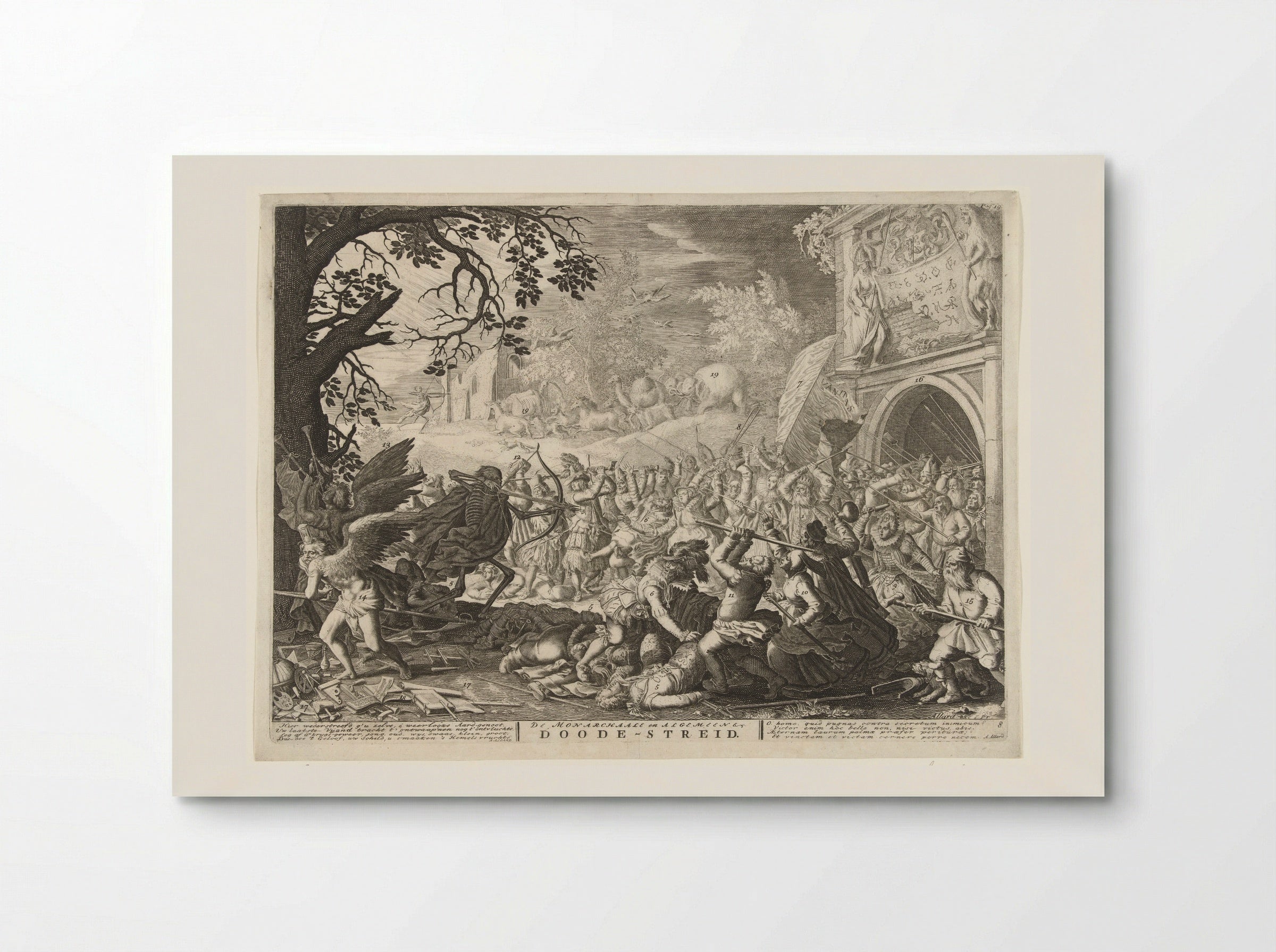 Dood vecht tegen de mensheid - Boëtius Adamsz. Bolswert - Poster