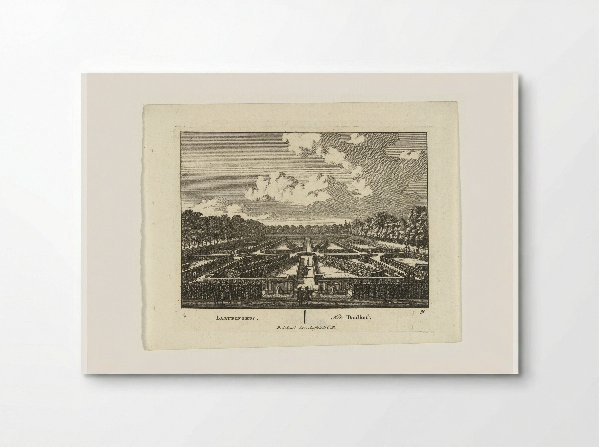 Doolhof in de tuinen van Paleis het Loo - Jan van Call (I) - Poster