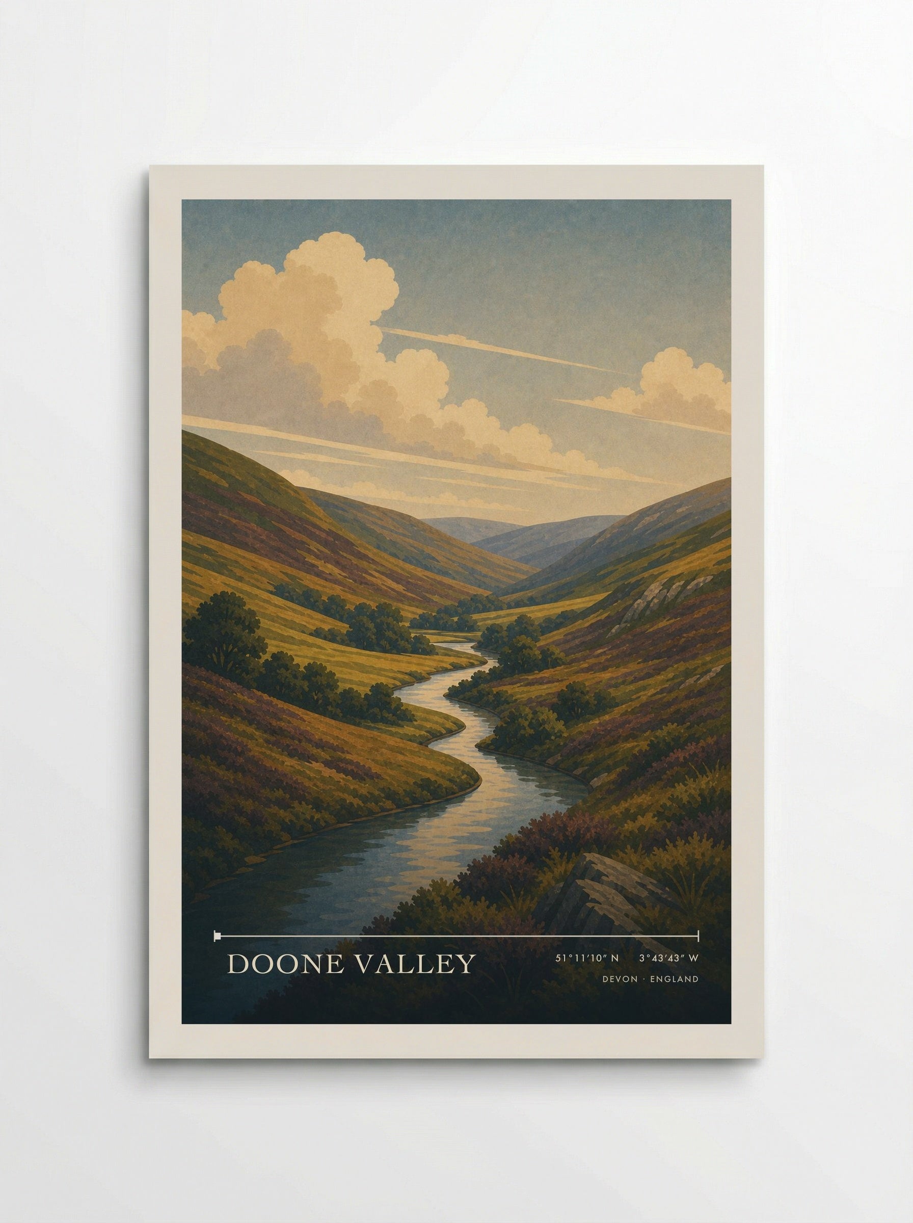 Doone Valley Devon England Travel Poster - Poster