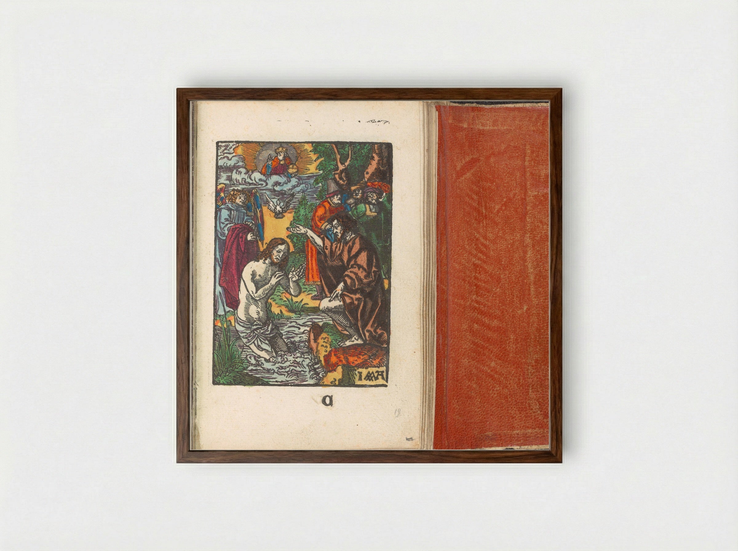 Doop van Christus - Doen Pietersz. - Framed Print Dark Wood