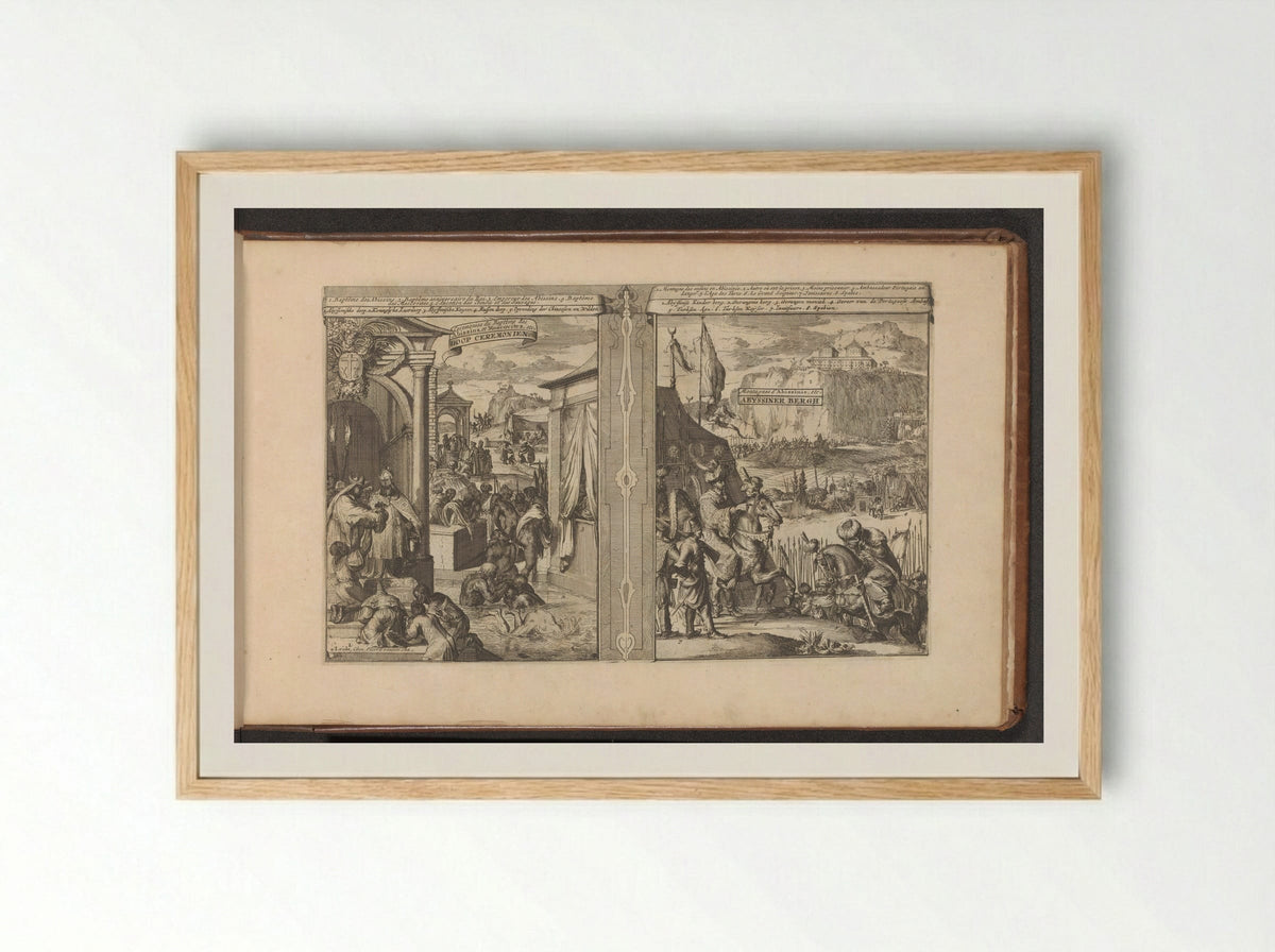 Doopceremonies; Berg van Abessinië - Romeyn de Hooghe - Framed Print Wood