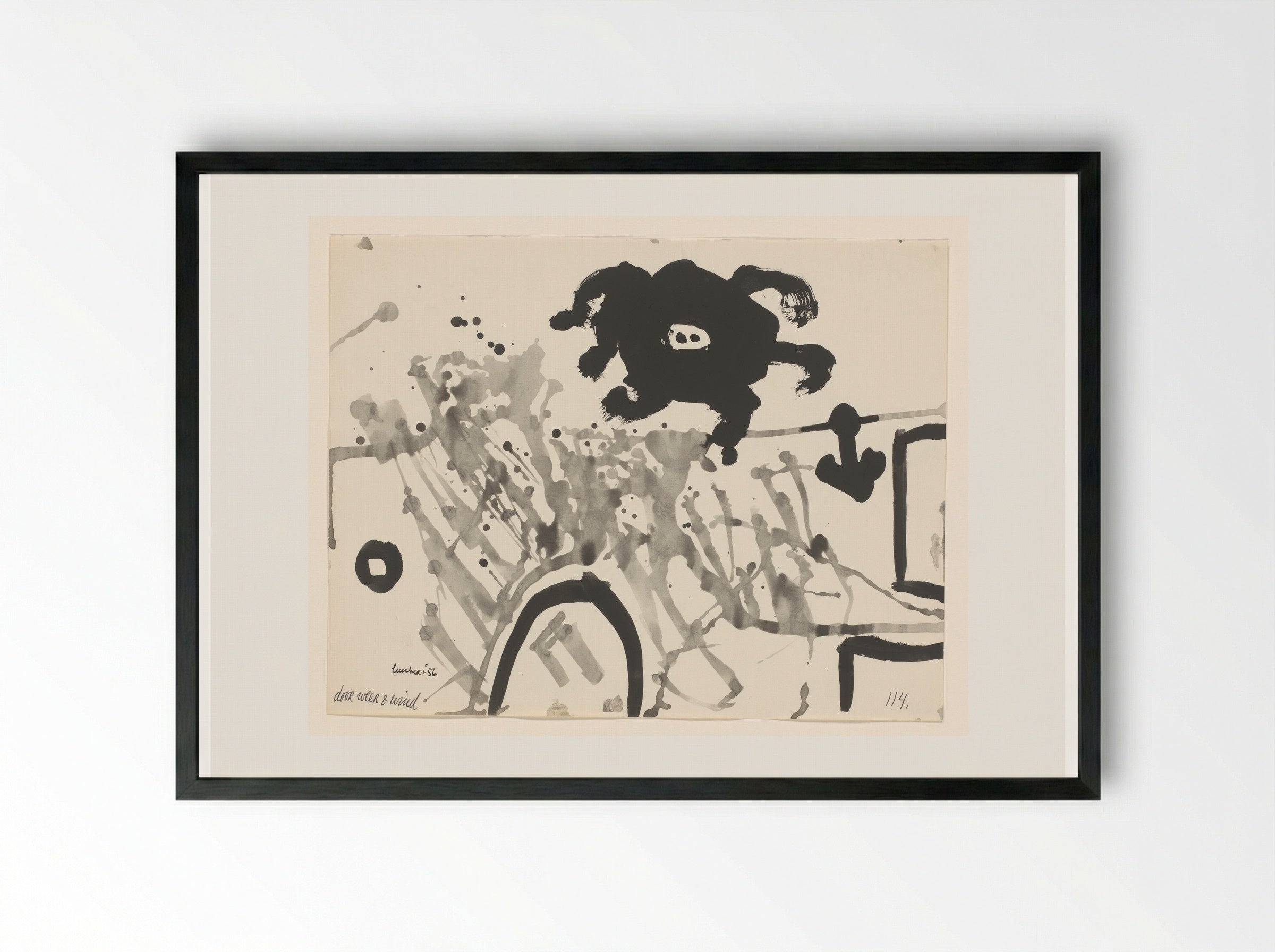 Door weer en wind - Lucebert - Framed Print Black