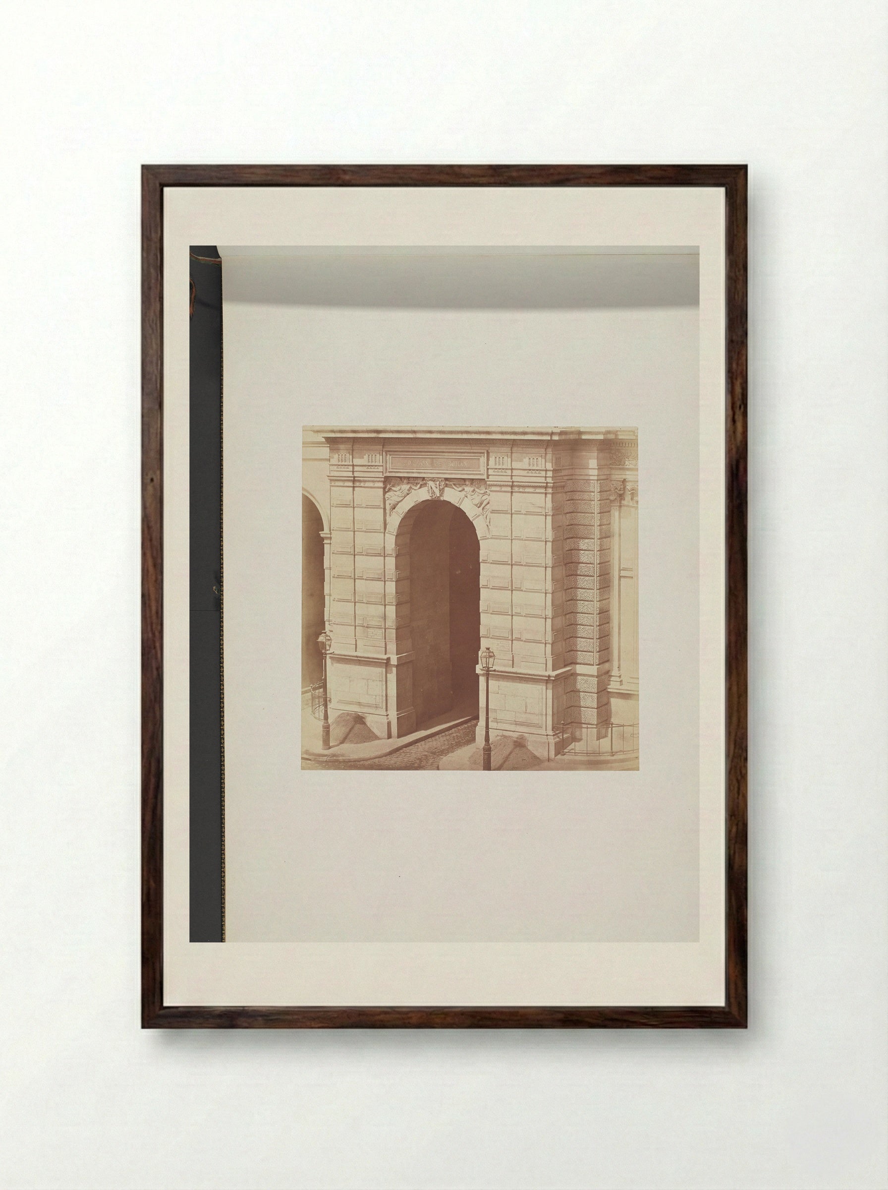 Doorgang in het Pavillon de Rohan - Édouard Denis Baldus - Framed Print Dark Wood