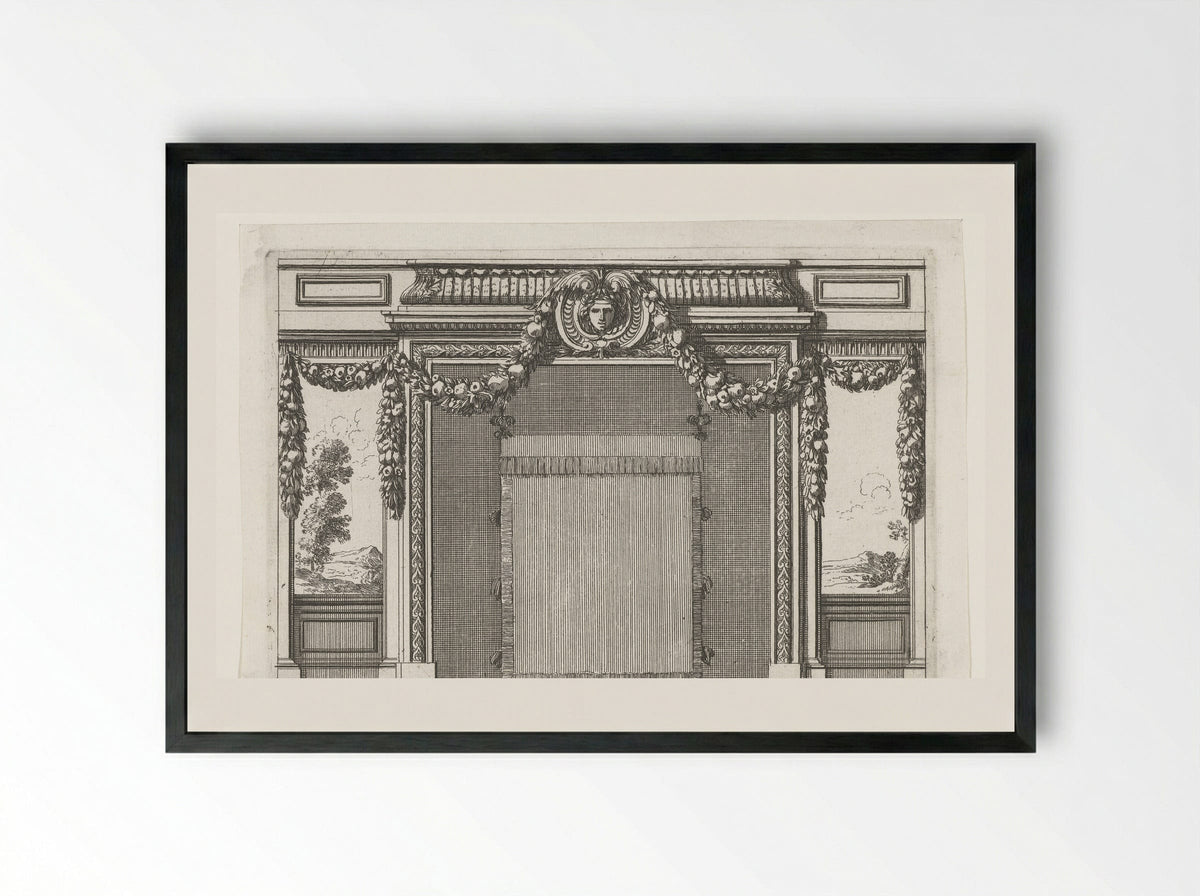 Doorgang naar alkoof - Jean Lepautre - Framed Print Black