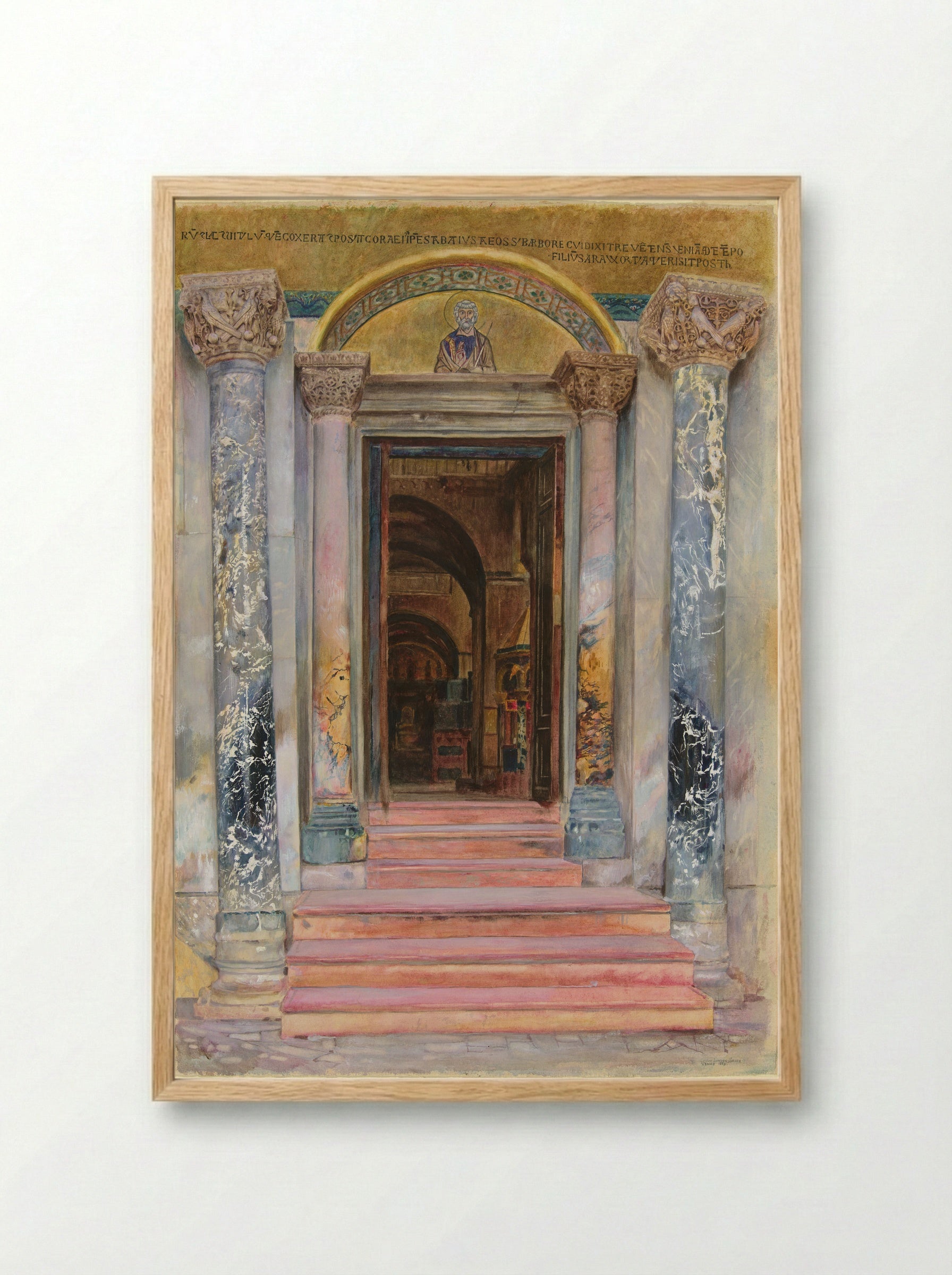 Doorway, San Marco, Venice, Italy - Joseph Lindon Smith - Framed Print Wood