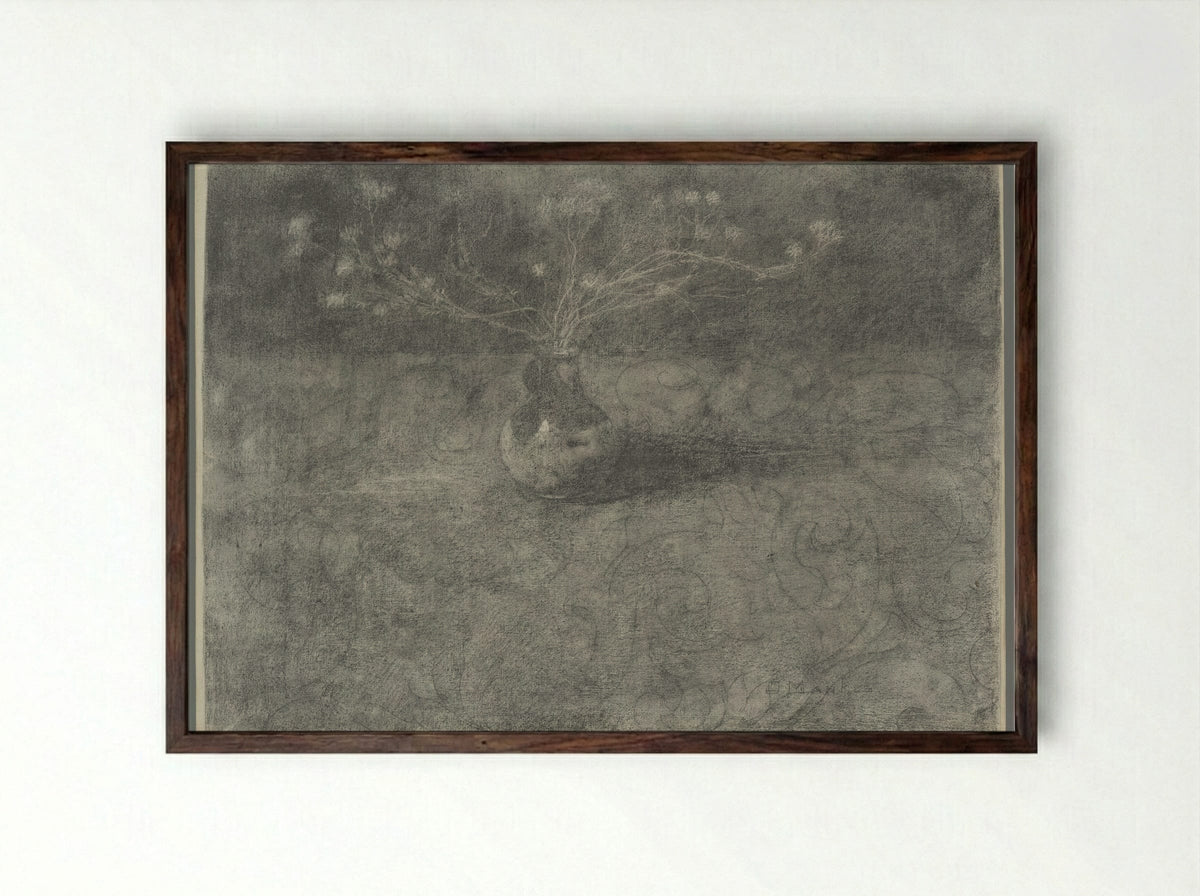 Dophei in een vaasje - Jan Mankes - Framed Print Dark Wood