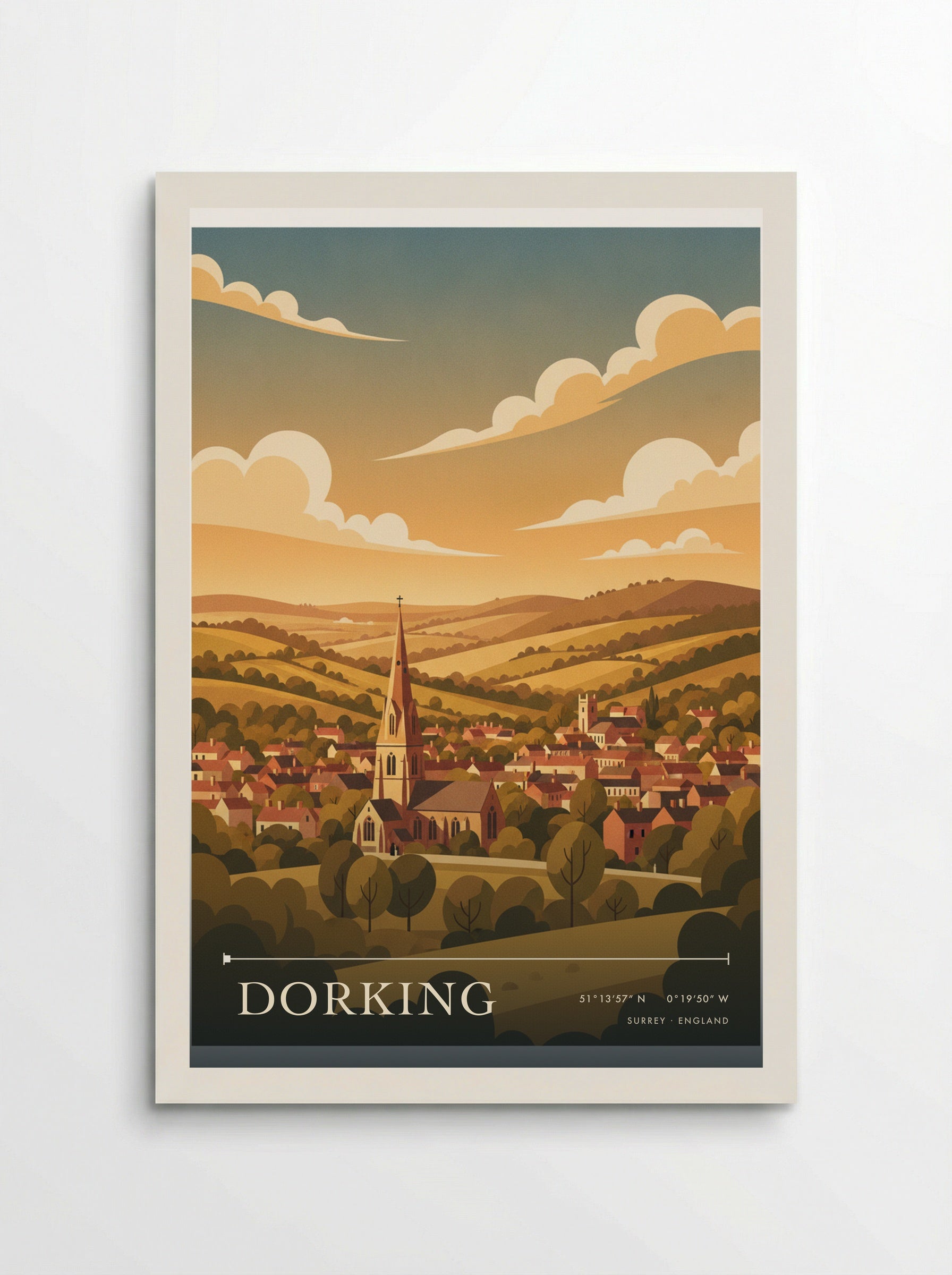 Dorking Surrey England Travel Poster - Poster