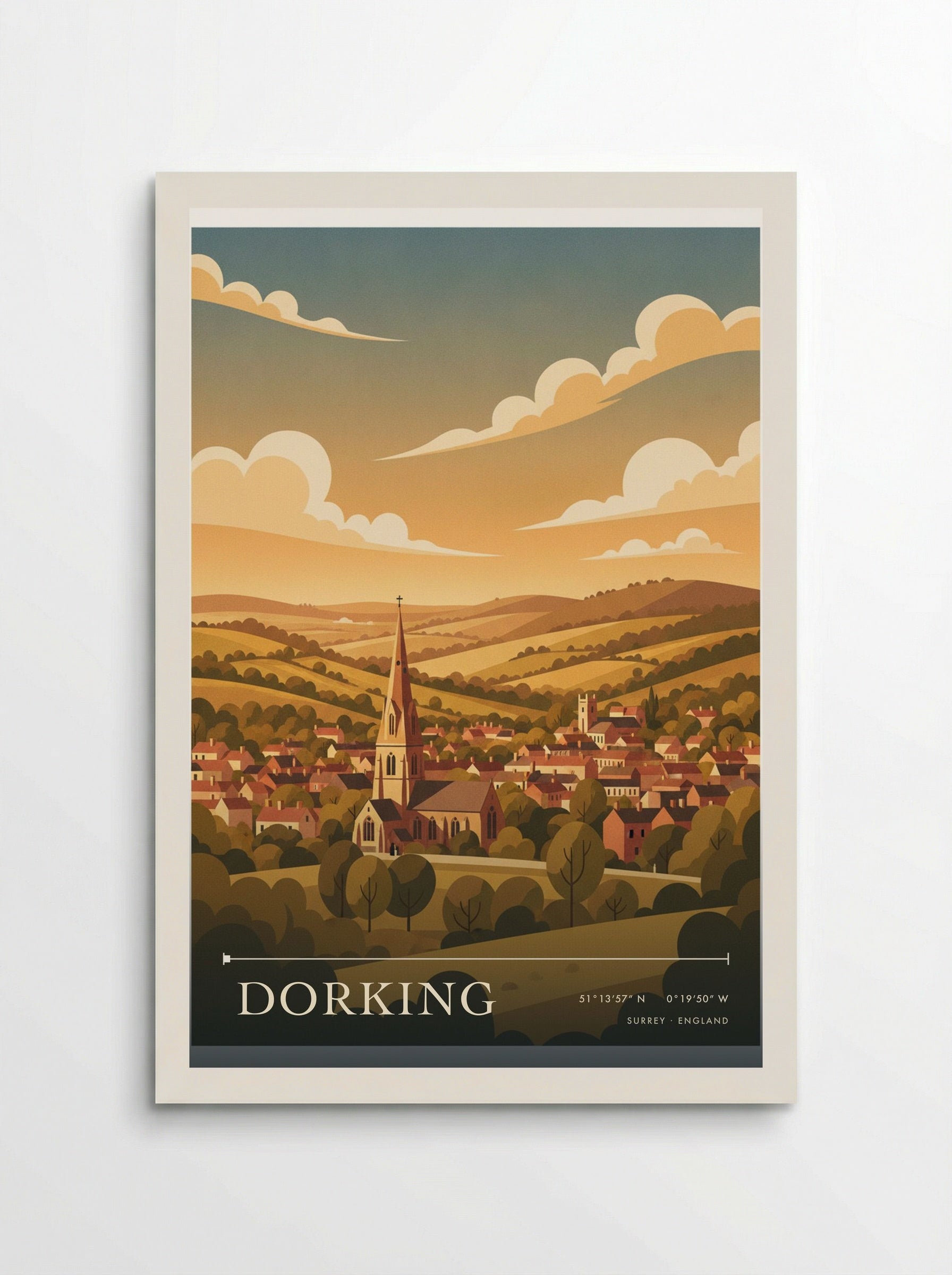 Dorking Surrey England Travel Poster - Poster