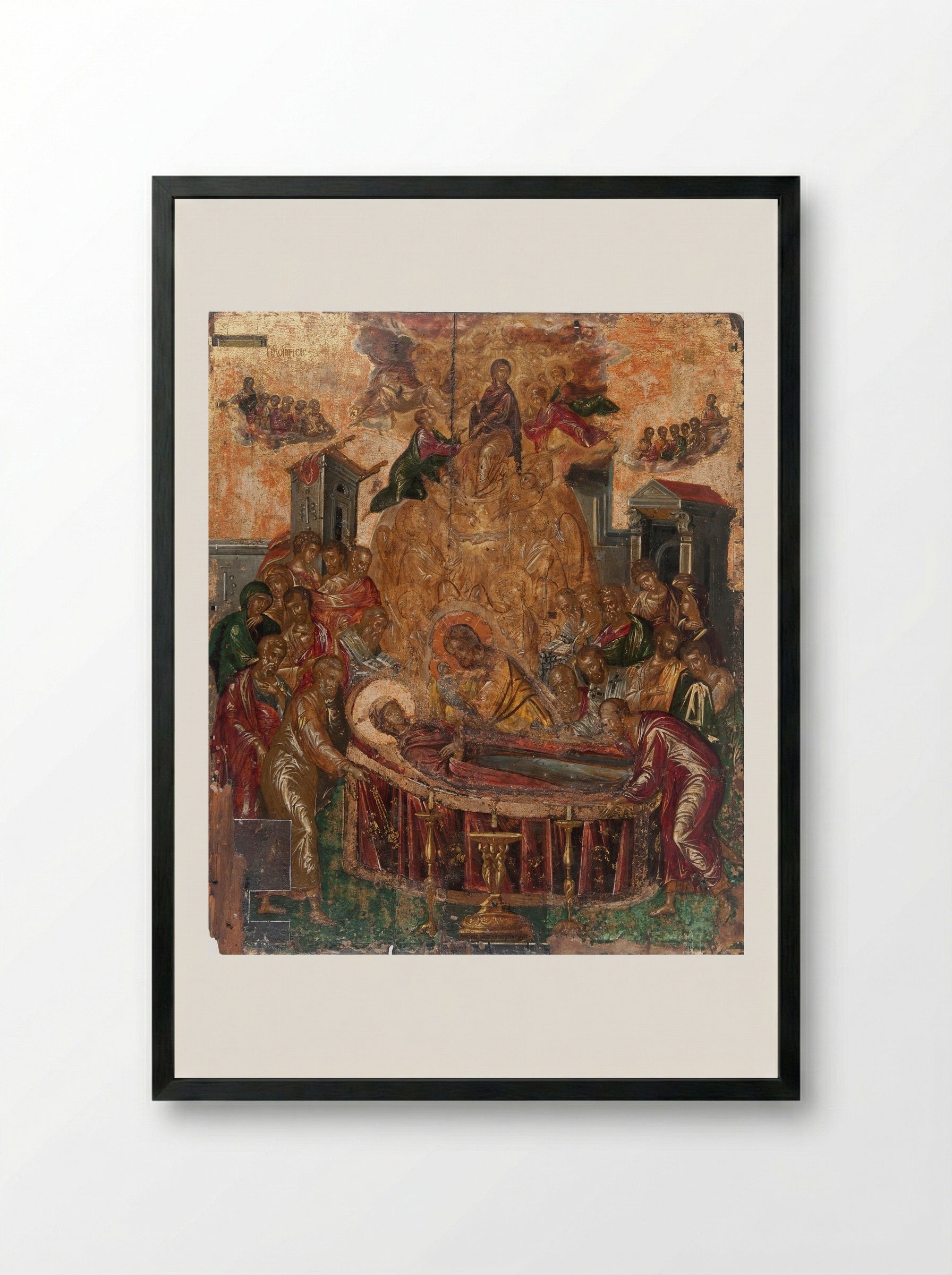 Dormition of the Virgin - El Greco - Framed Print Black