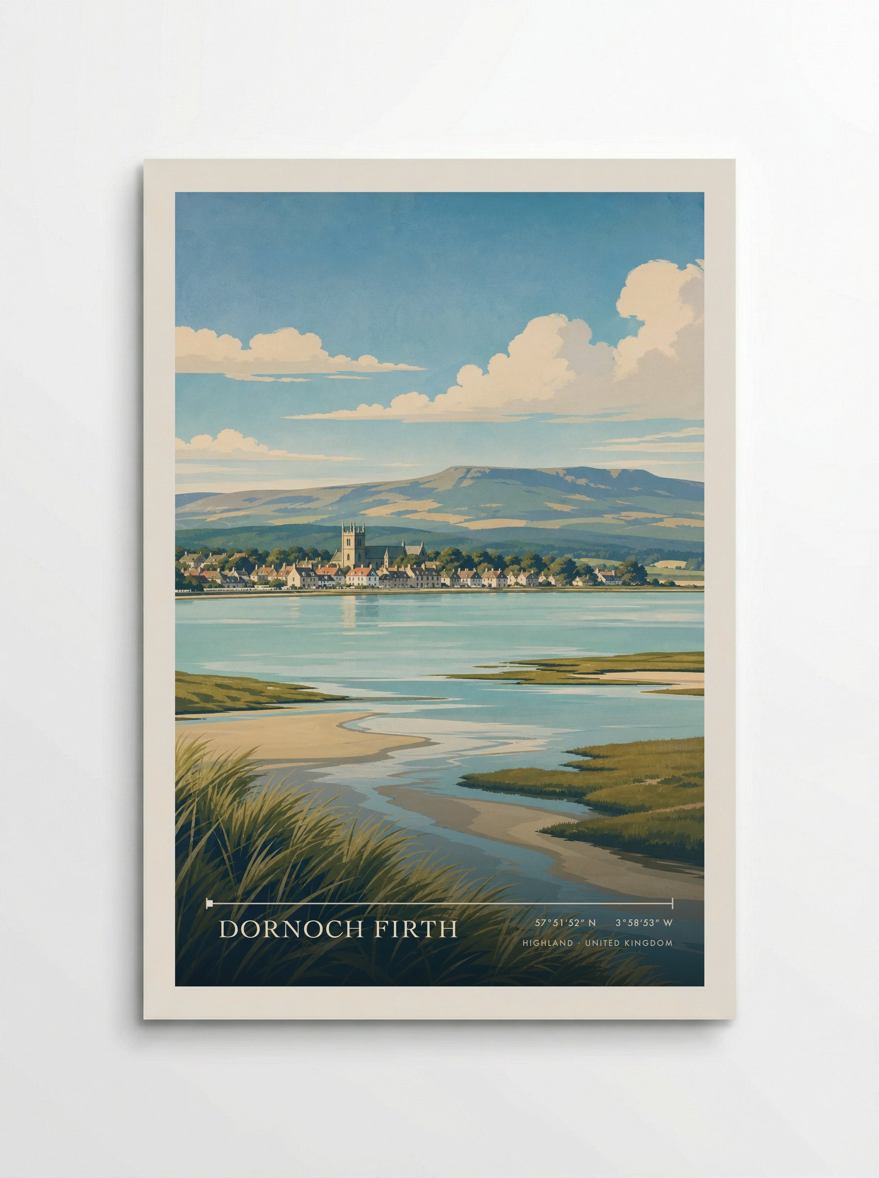 Dornoch Firth Highland United Kingdom Travel Poster - Poster