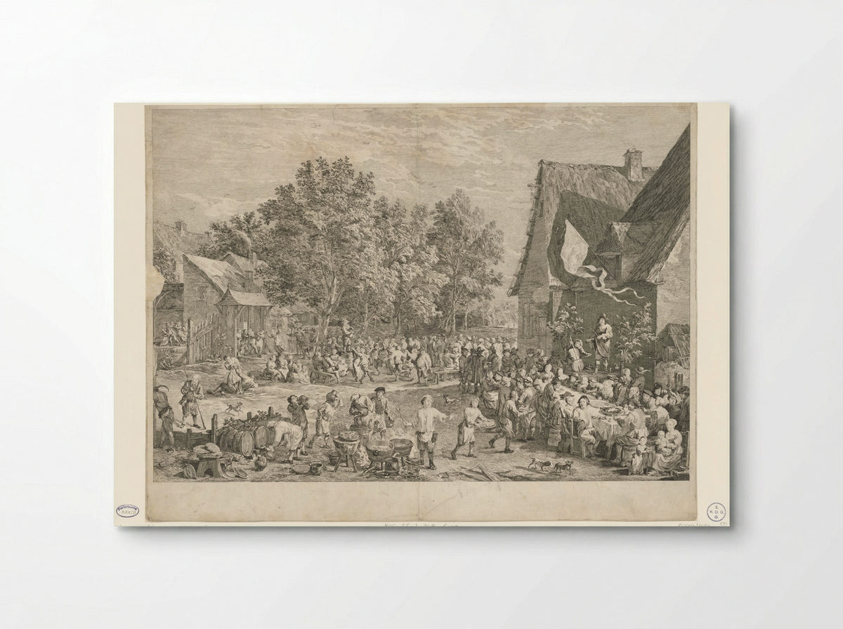 Dorpsfeest (Village Festival) - Jacques-Philippe Le Bas - Poster