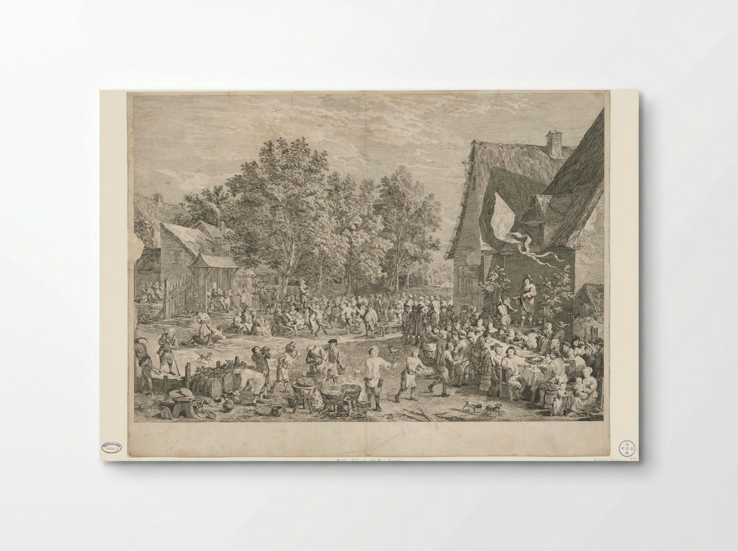 Dorpsfeest (Village Festival) - Jacques-Philippe Le Bas - Poster