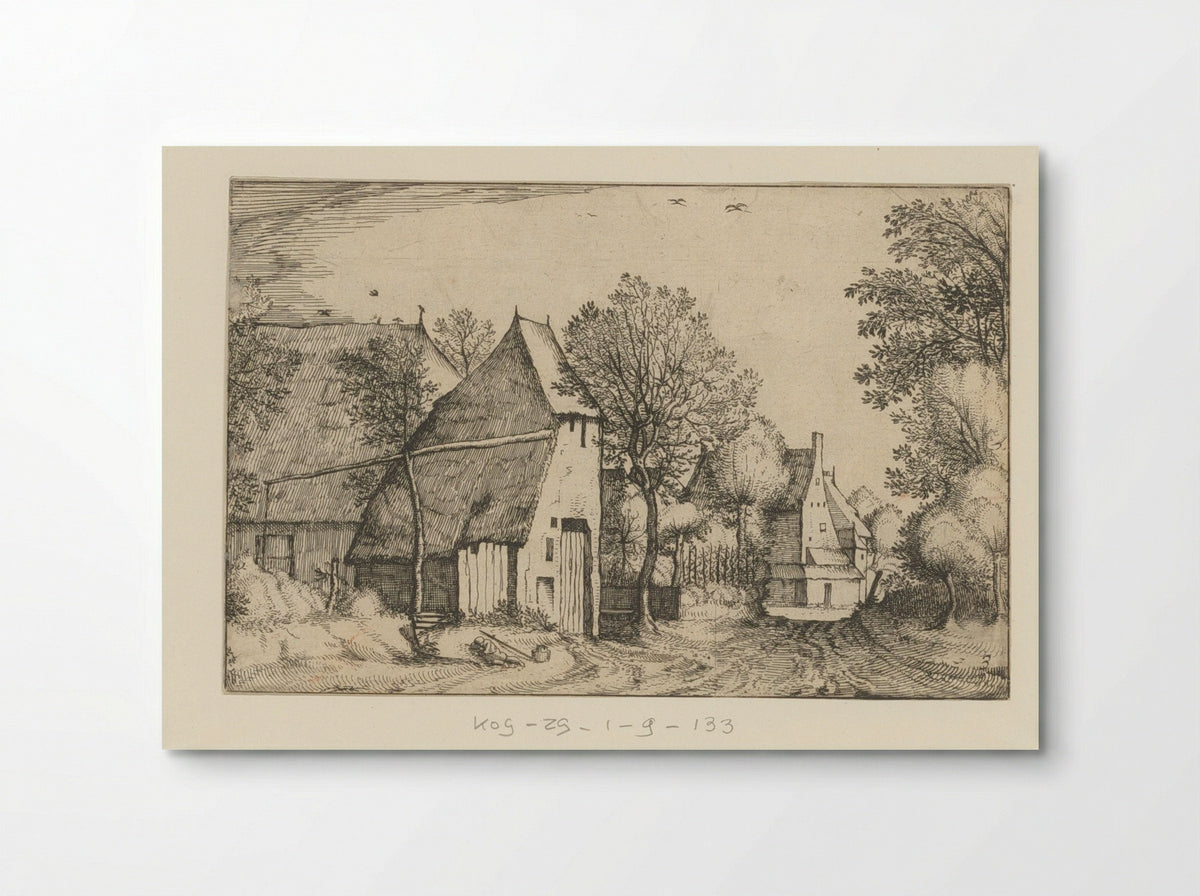 Dorpsweg (Village Road) - Claes Jansz. Visscher (II) - Poster