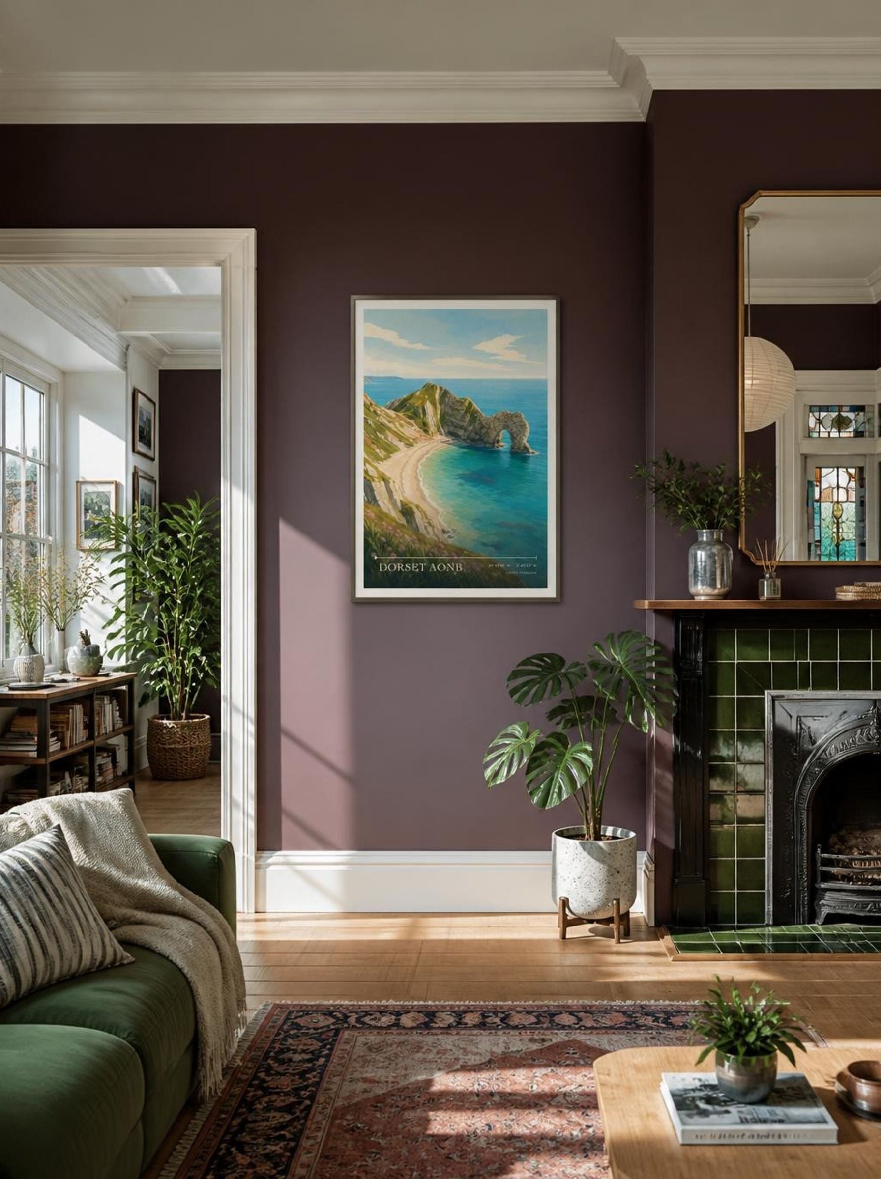Dorset AONB United Kingdom Travel Poster - Lifestyle