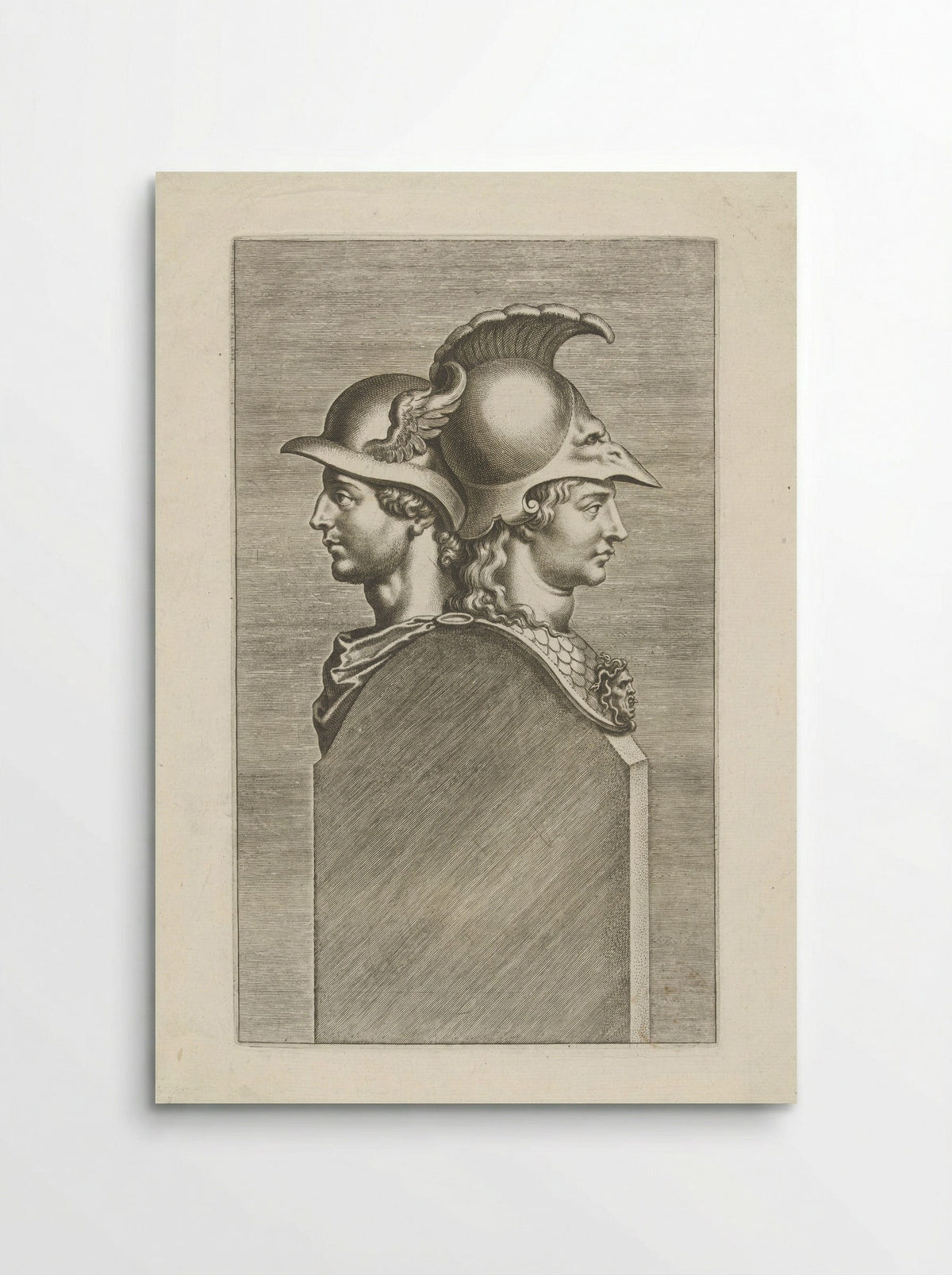 Double Herm of Mars and Minerva - Cornelis Galle (I) - Poster