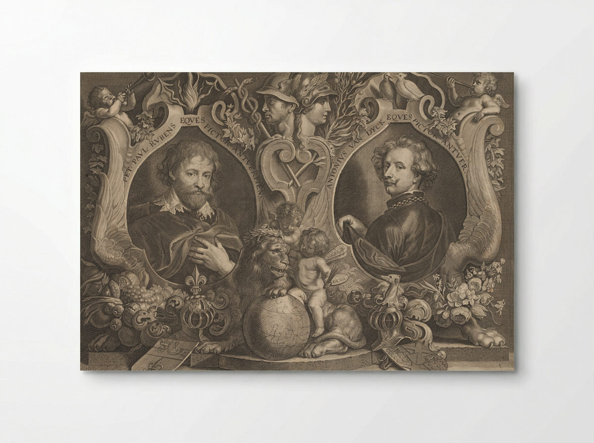 Double Portrait of Peter Paul Rubens and Anthony van Dyck - Anthony van Dyck - Poster