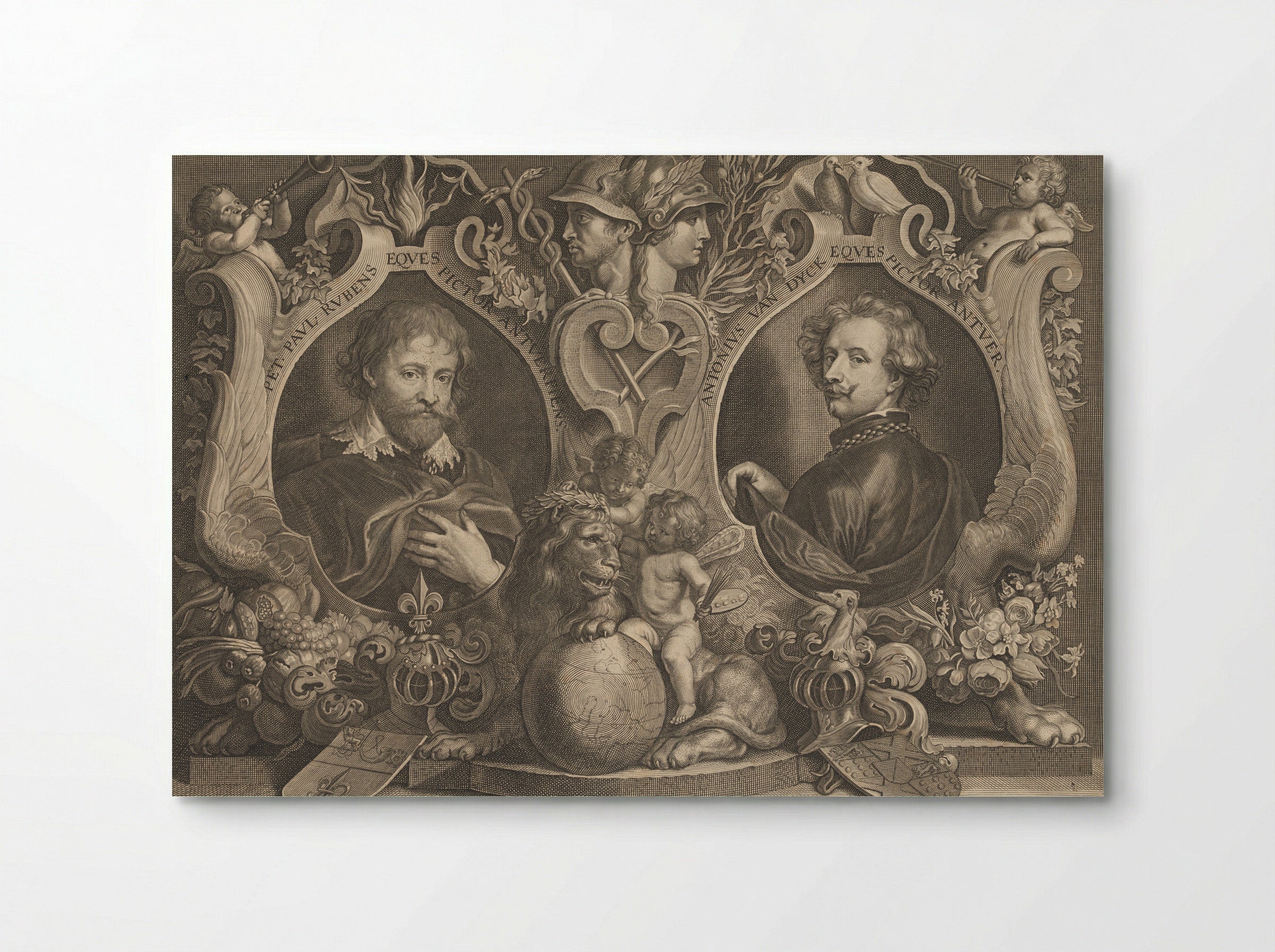 Double Portrait of Peter Paul Rubens and Anthony van Dyck - Anthony van Dyck - Poster