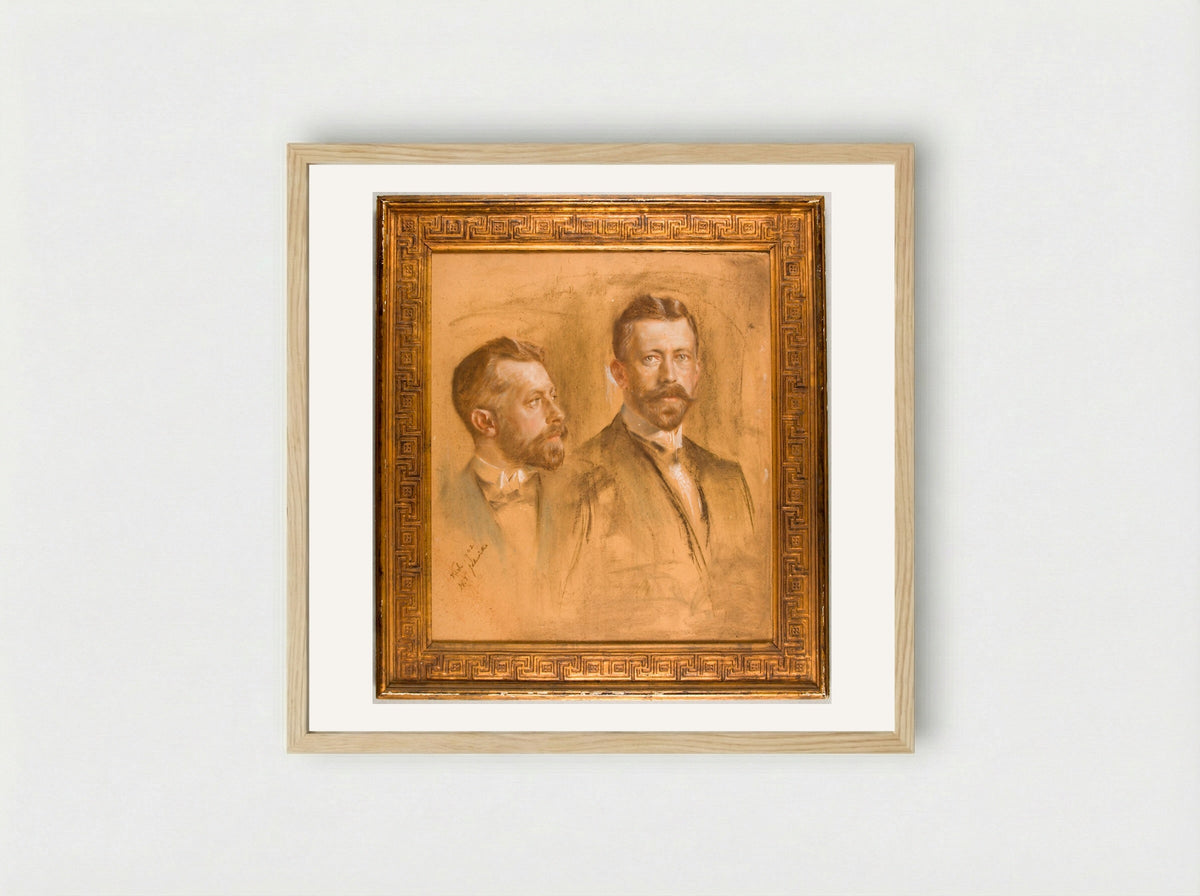 Double Portrait of Prince Heinrich of Prussia - William Valentine Schevill - Framed Print Wood