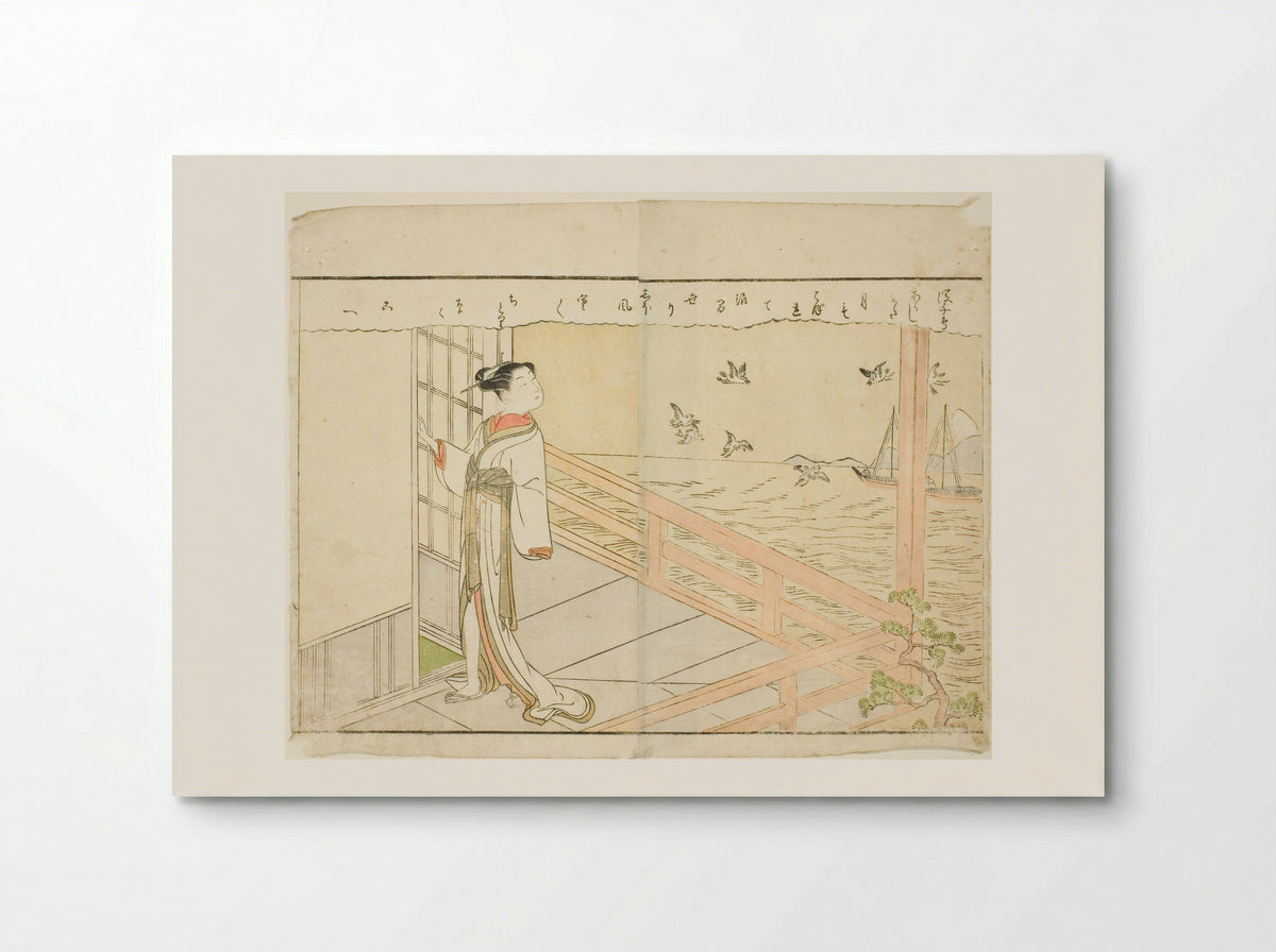 Double-page Illustration from Vol. 2 of Picture Book of Spring Brocades (Ehon haru no nishiki) - Suzuki Harunobu - Poster