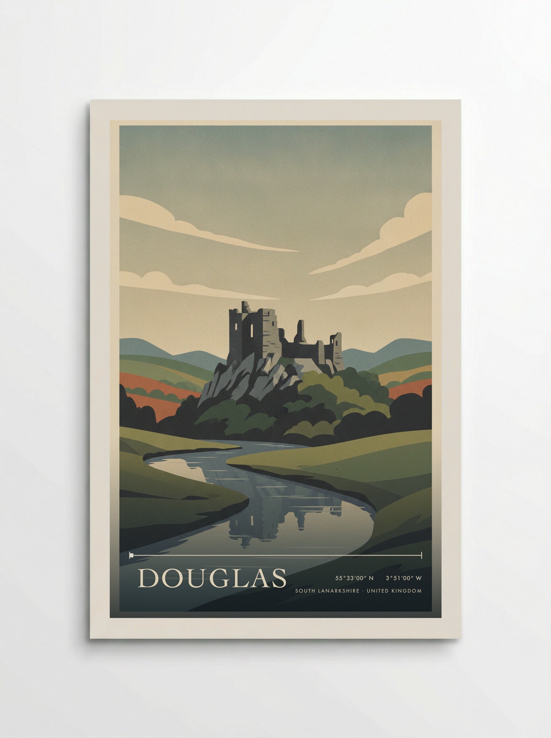 Douglas South Lanarkshire United Kingdom Travel Poster - Poster