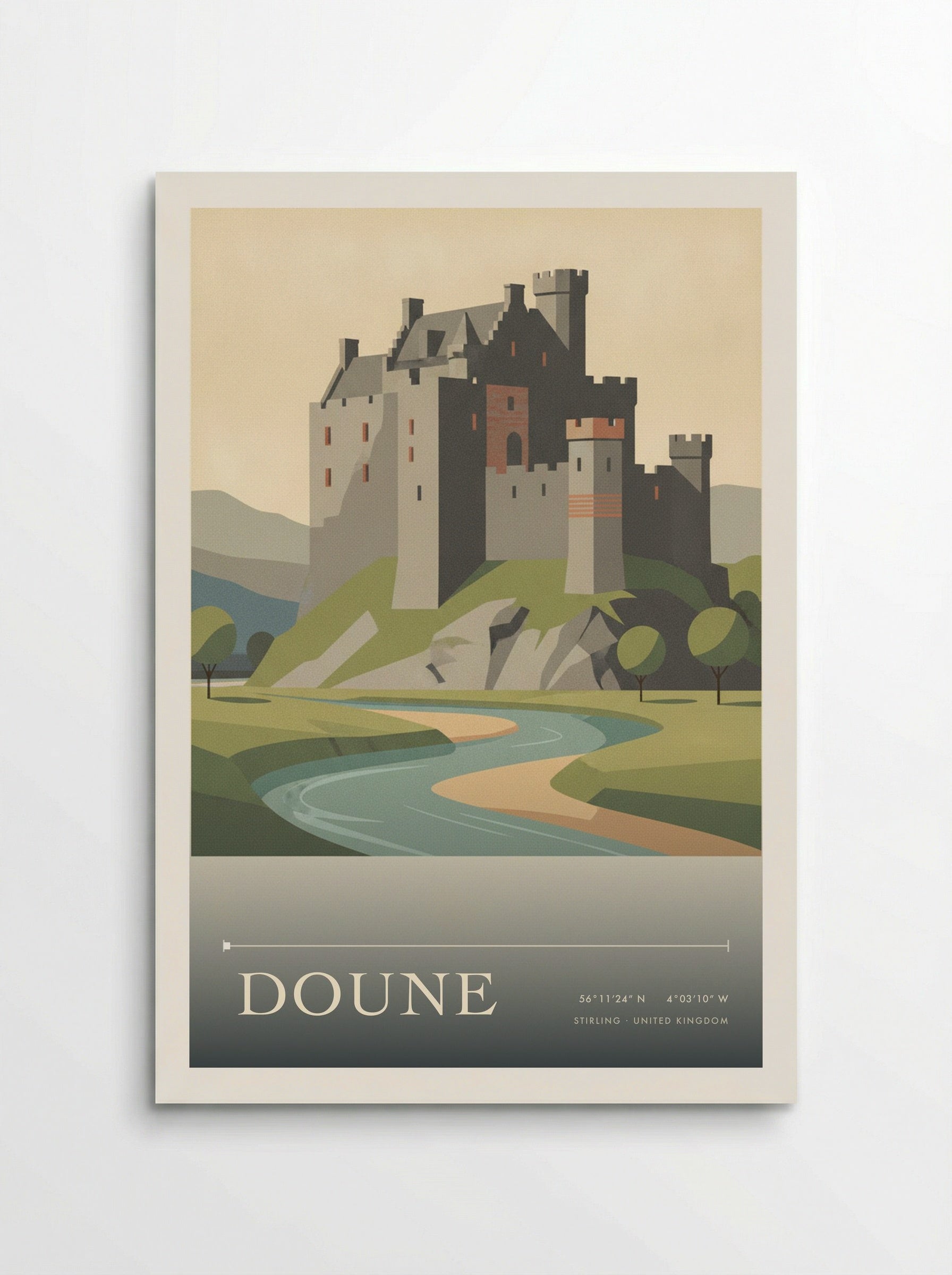Doune Stirling United Kingdom Travel Poster - Poster