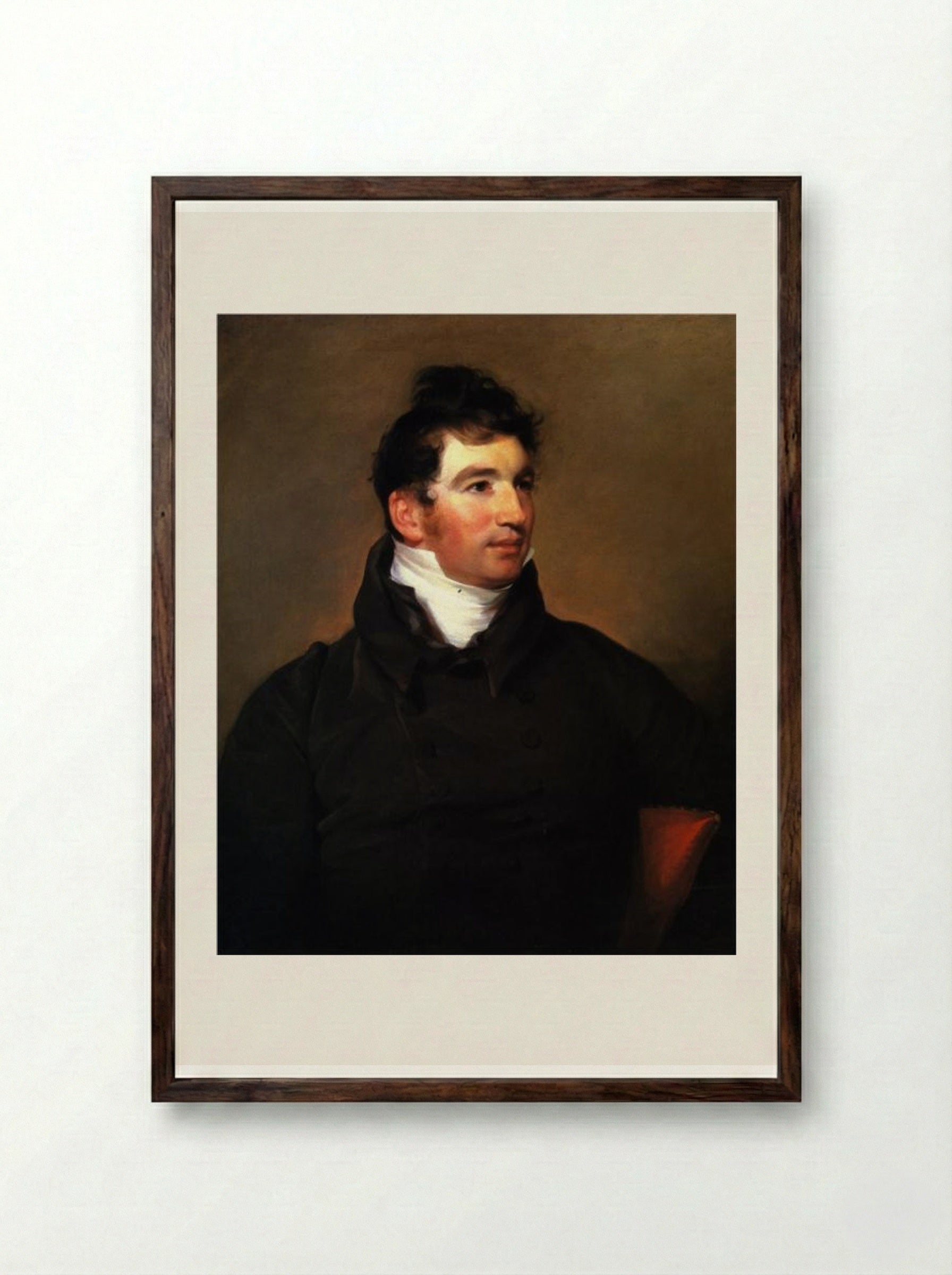 Dr. Edward Hudson - Thomas Sully - Framed Print Dark Wood