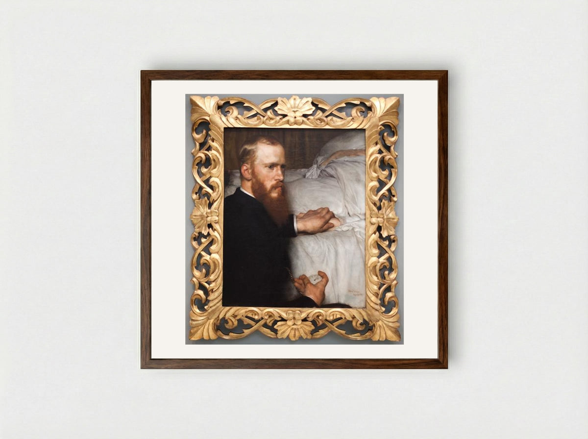 Dr. Washington Epps, My Doctor - Sir Lawrence Alma-Tadema - Framed Print Dark Wood