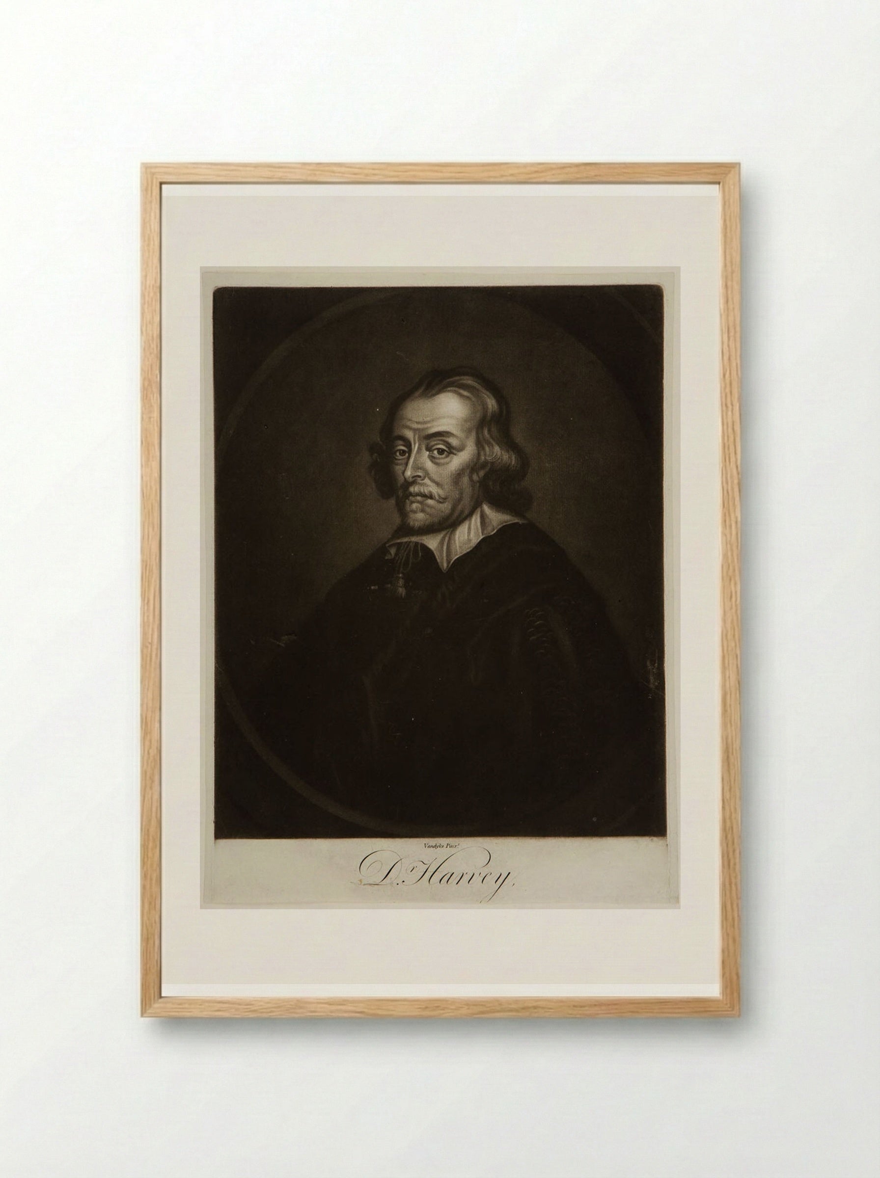Dr. William Harvey - James McArdell - Framed Print Wood