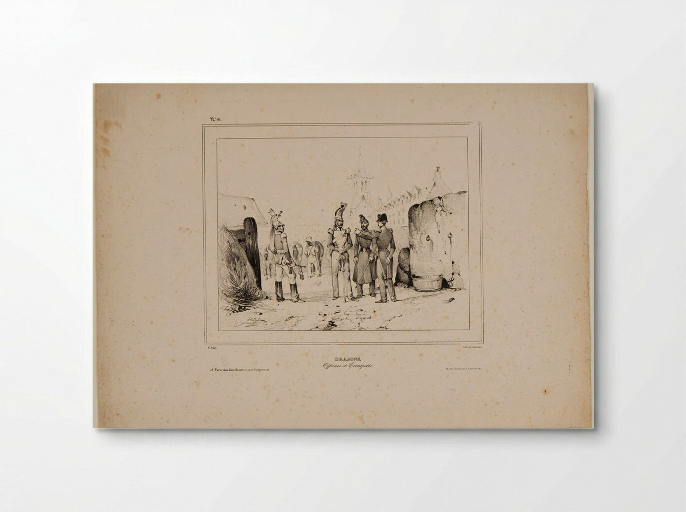 Dragoons (Officiers et Trompette) - Victor Vincent Adam - Poster