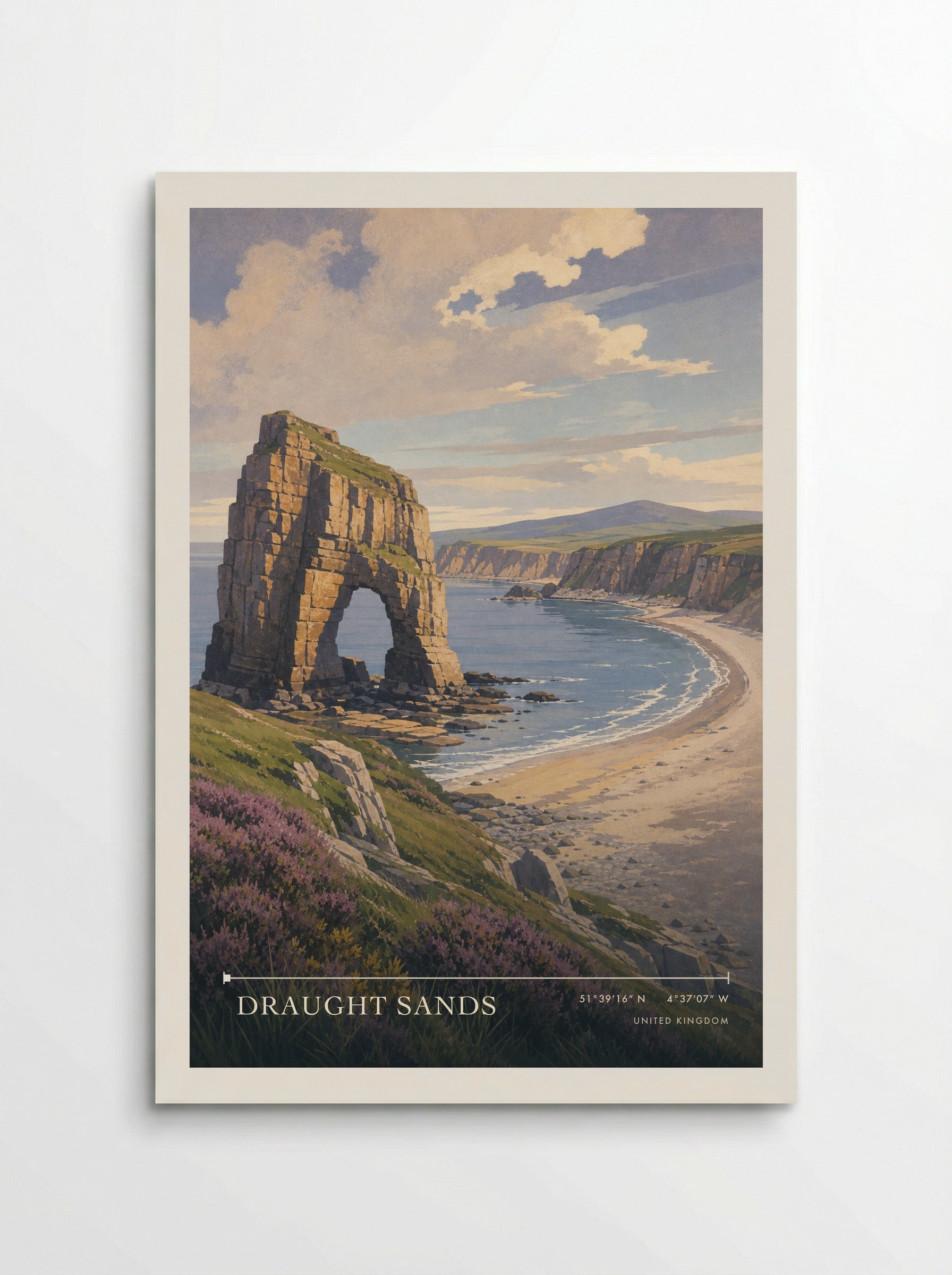 Draught Sands United Kingdom Travel Poster - Poster