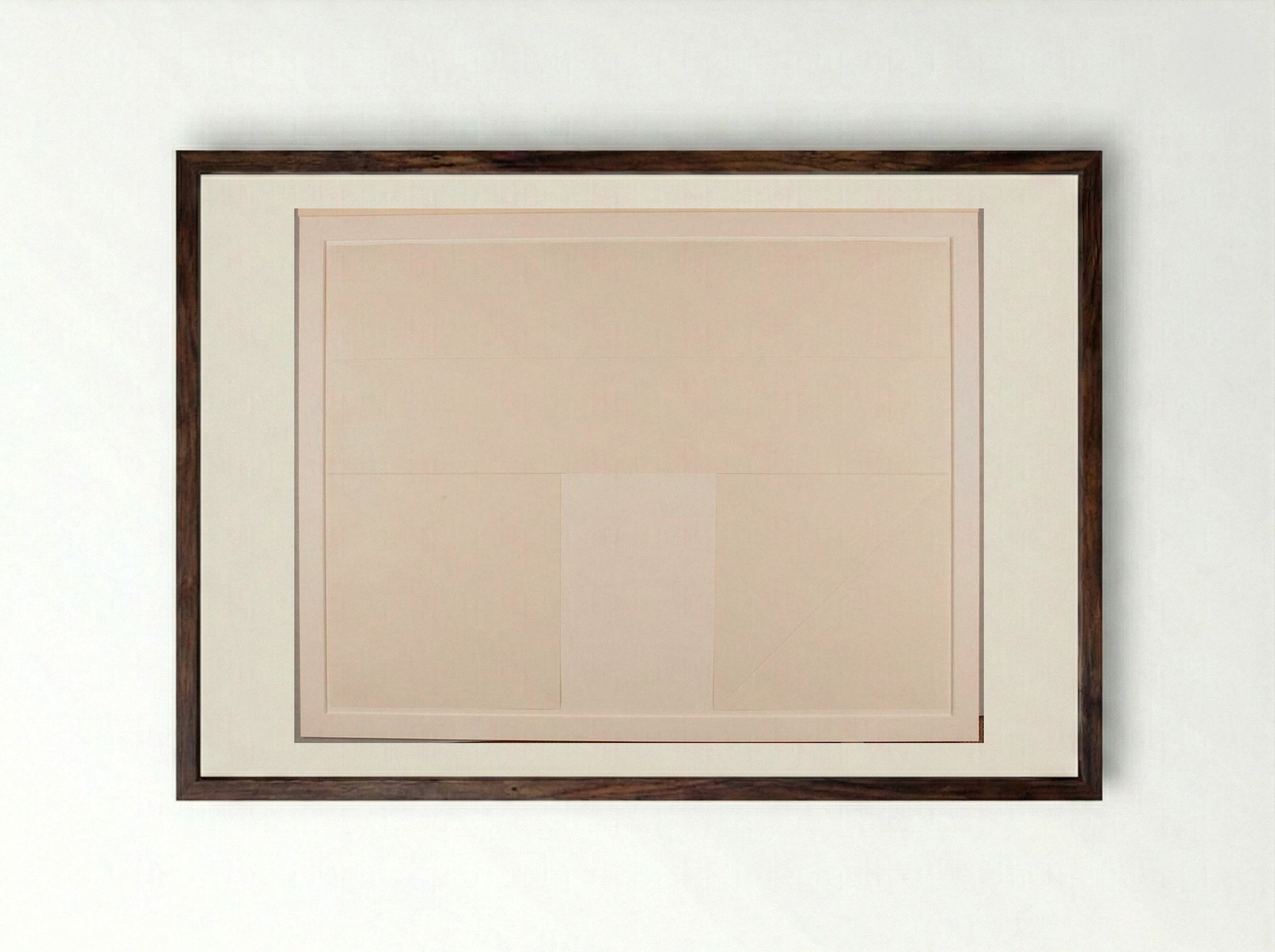 Drawing Which Makes Itself - Dorothea Rockburne - Framed Print Dark Wood