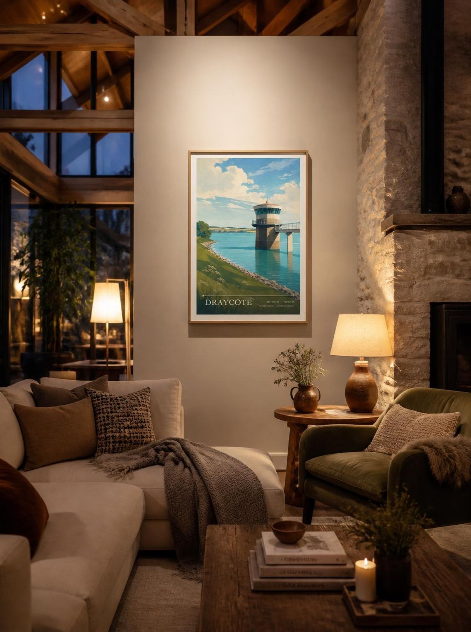 Draycote Warwickshire United Kingdom Travel Poster - Lifestyle