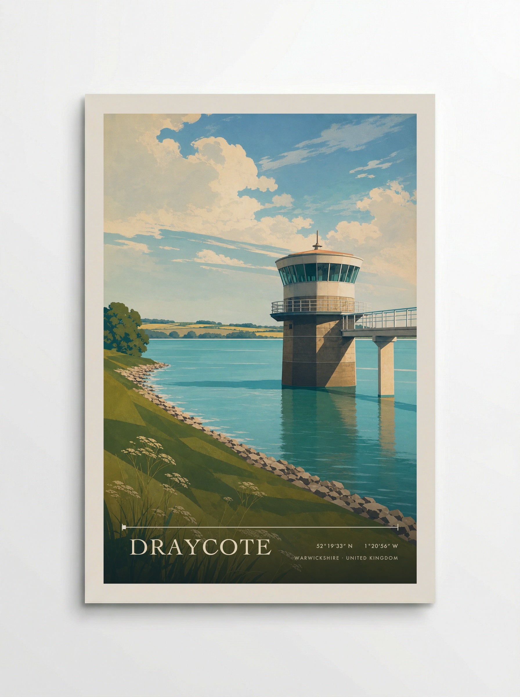 Draycote Warwickshire United Kingdom Travel Poster - Poster