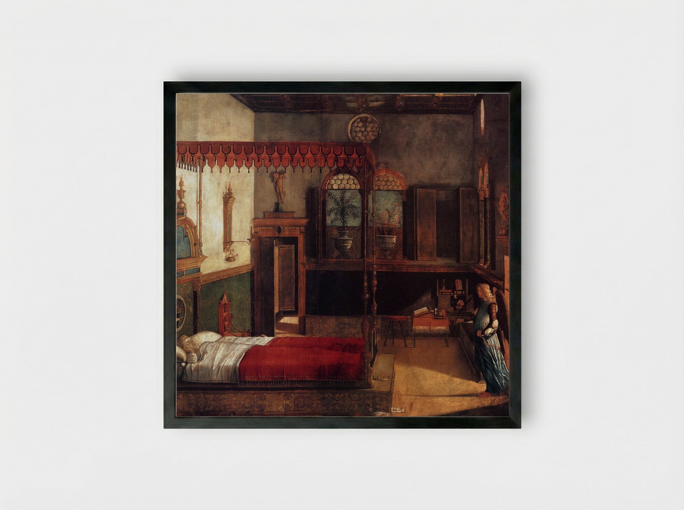 Dream of St. Ursula - Vittore Carpaccio - Framed Print Black