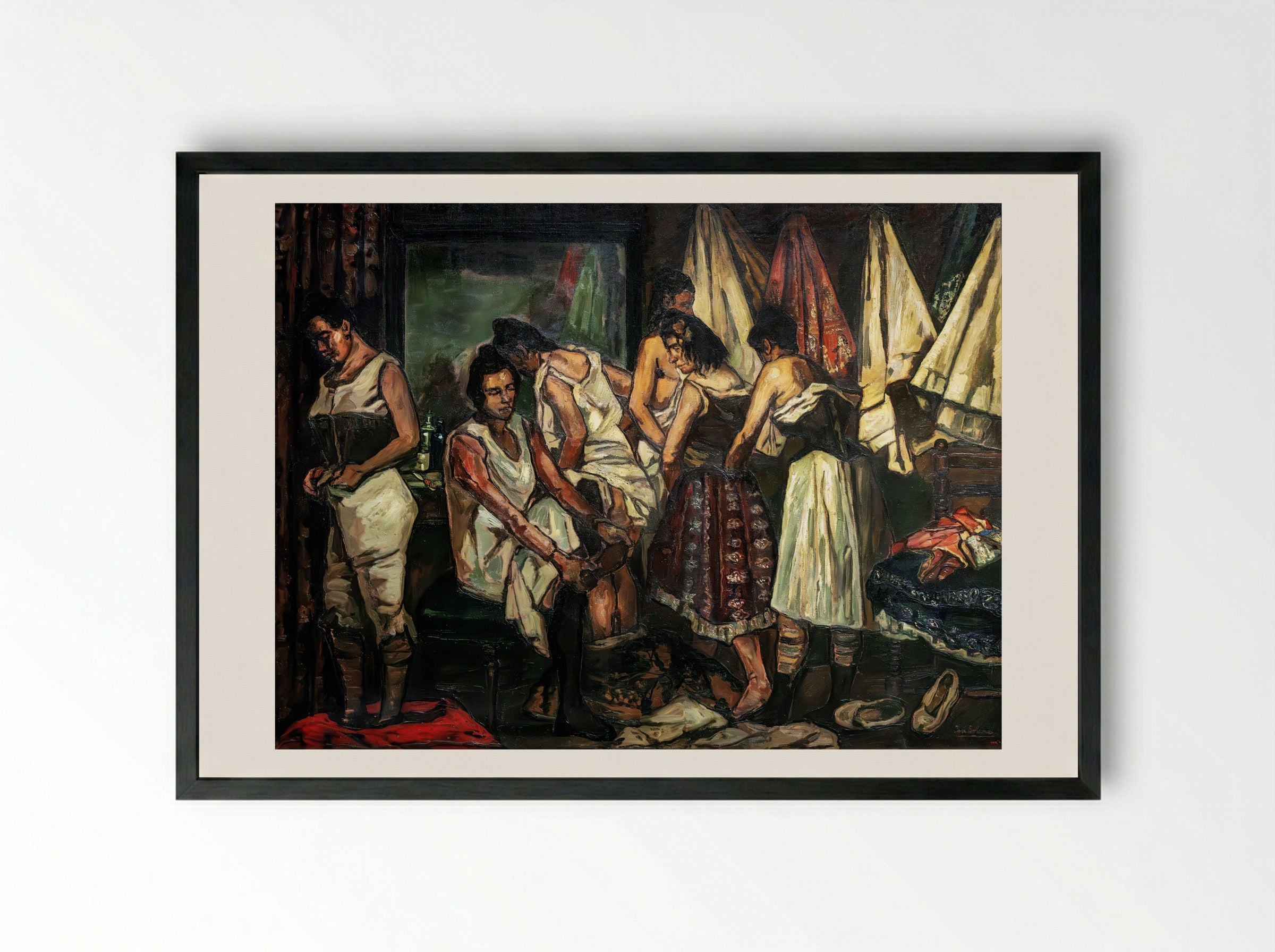 Dressing Room - José Gutiérrez Solana - Framed Print Black
