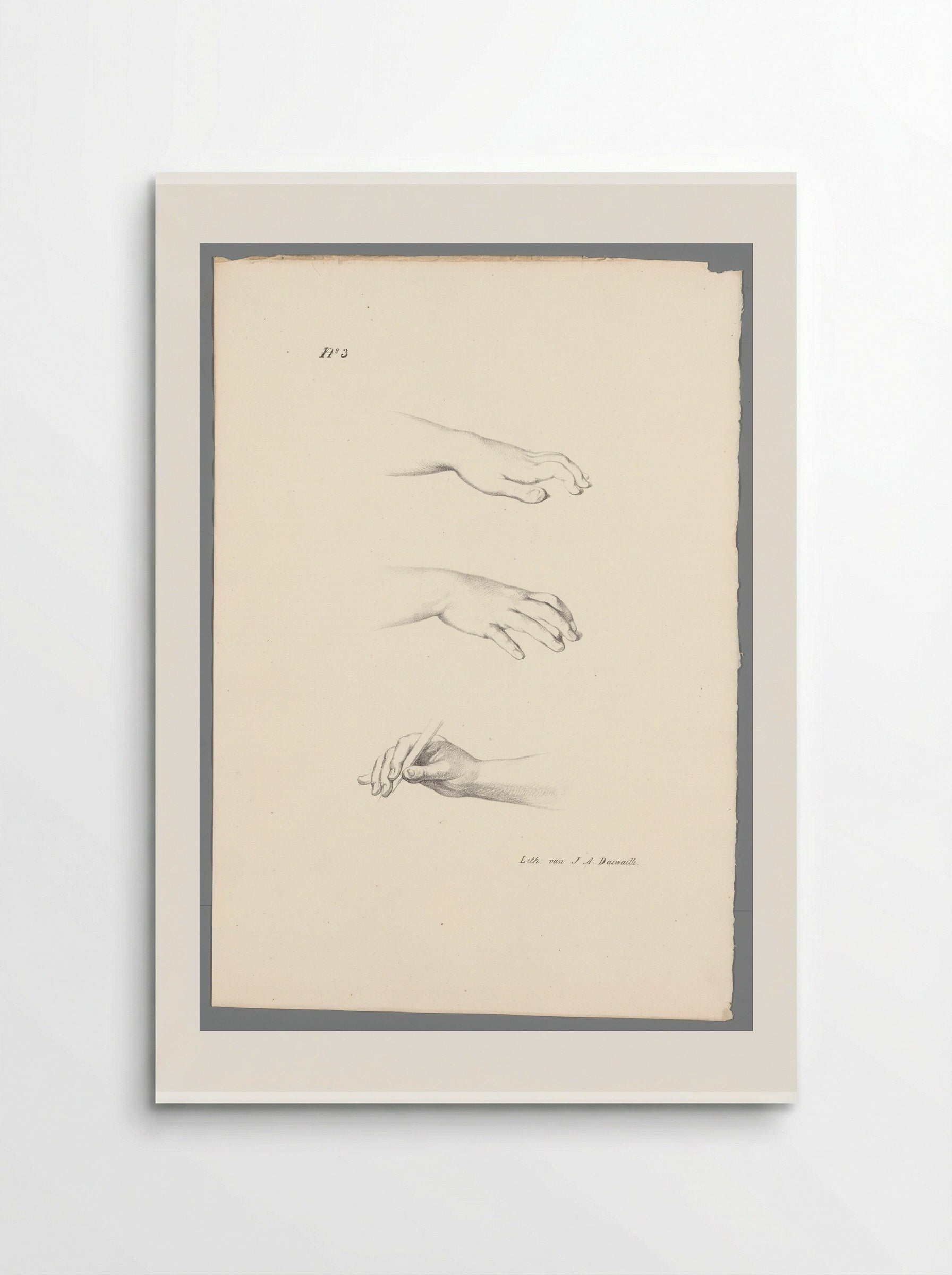 Drie handen (Three Hands) - Jean Augustin Daiwaille - Poster
