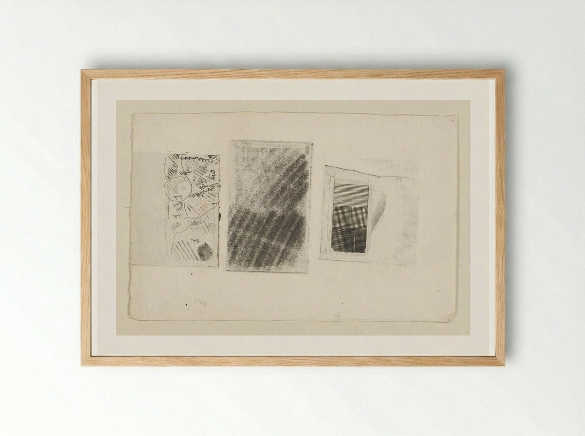Drie proeven (Three Proofs) - Cornelis Ploos van Amstel - Framed Print Wood