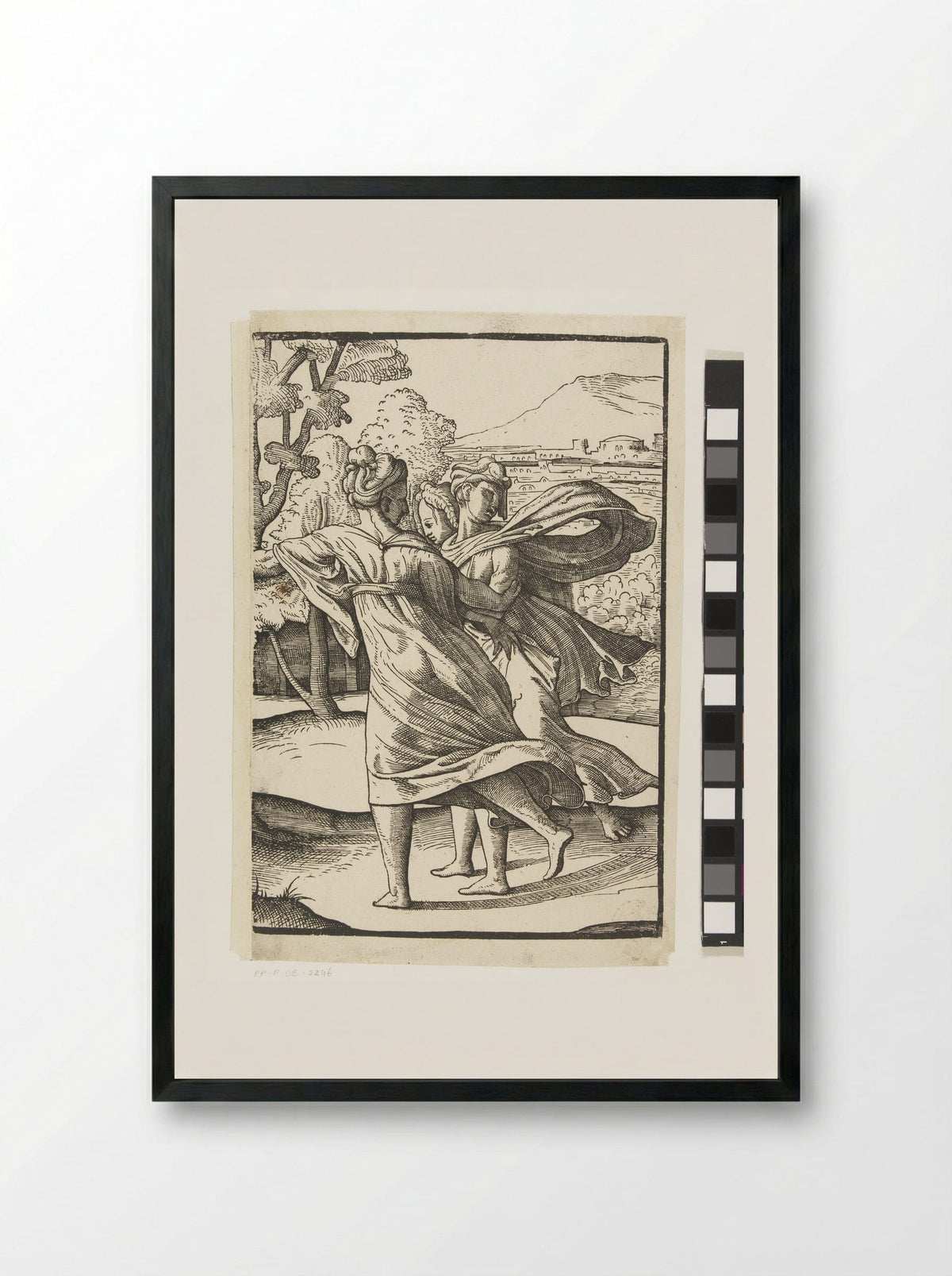 Drie rennende vrouwen (Three Running Women) - Jan Ewoutsz. - Framed Print Black